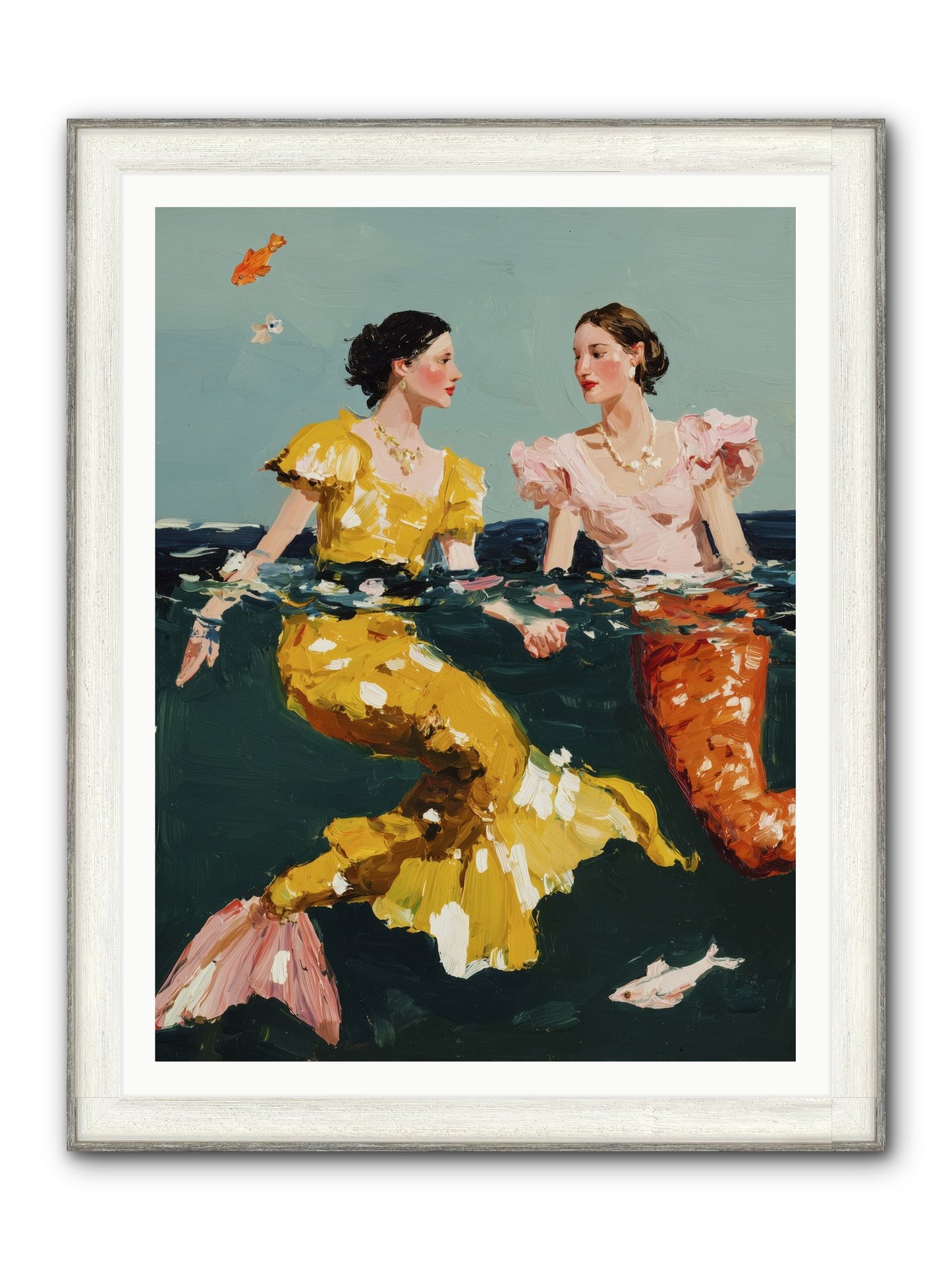 Ocean Daughters Framed Print - Driftwood White 36x48