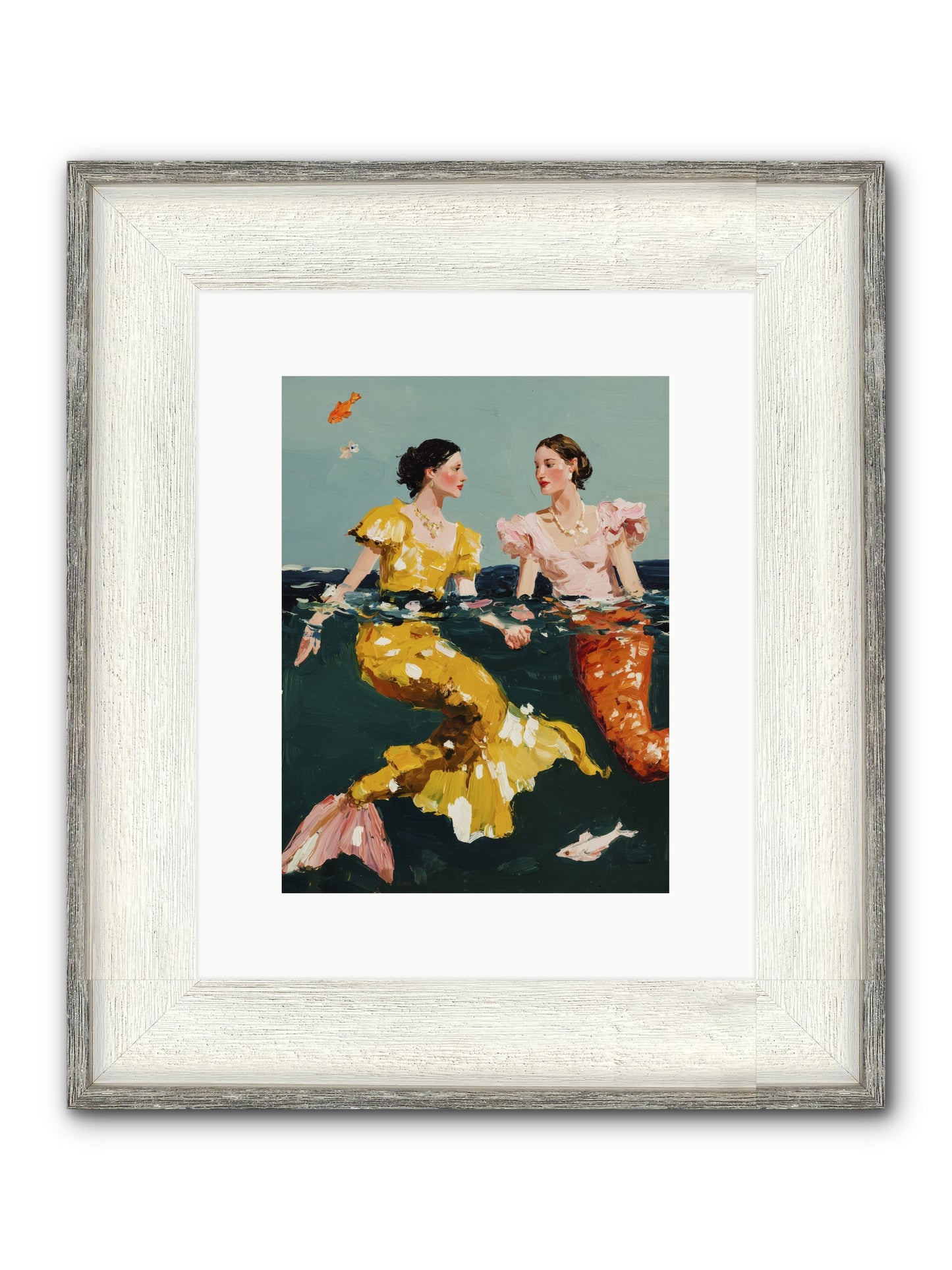 Ocean Daughters Framed Print - Driftwood White 9x12
