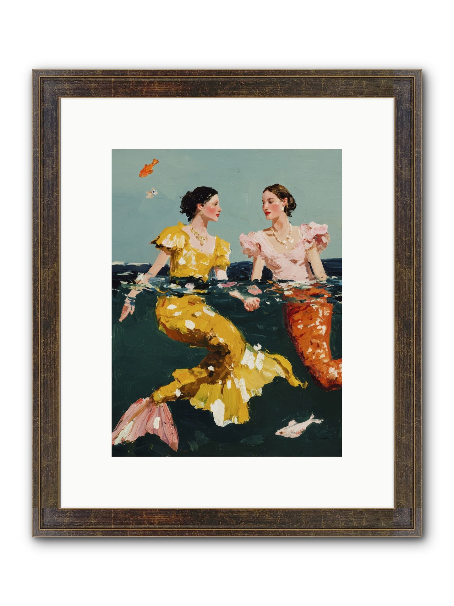 Ocean Daughters Framed Print - Slimwoods Black/Gold 9x12