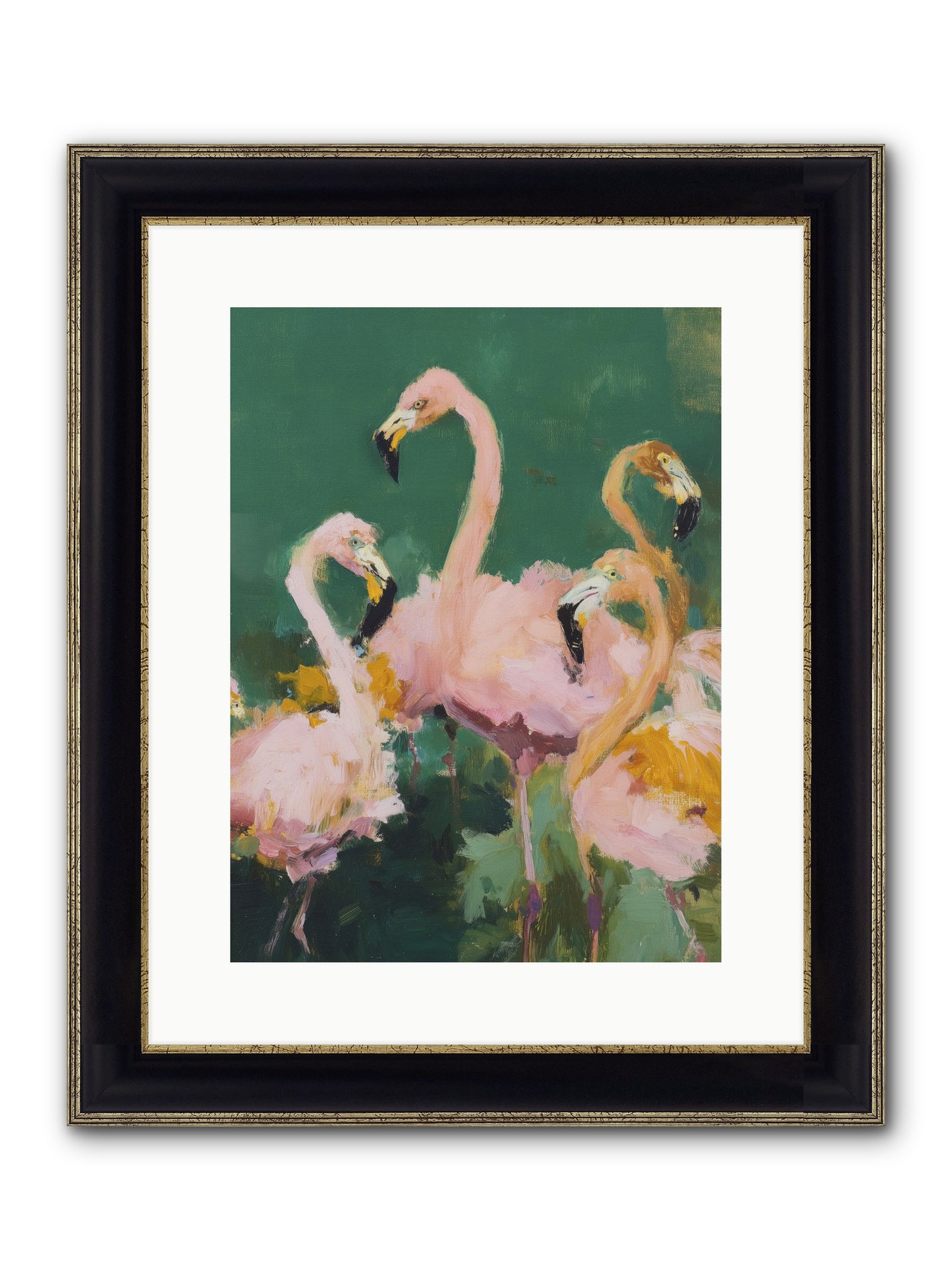 Ocean Meets Sky Framed Print - Black & Gold 12x16