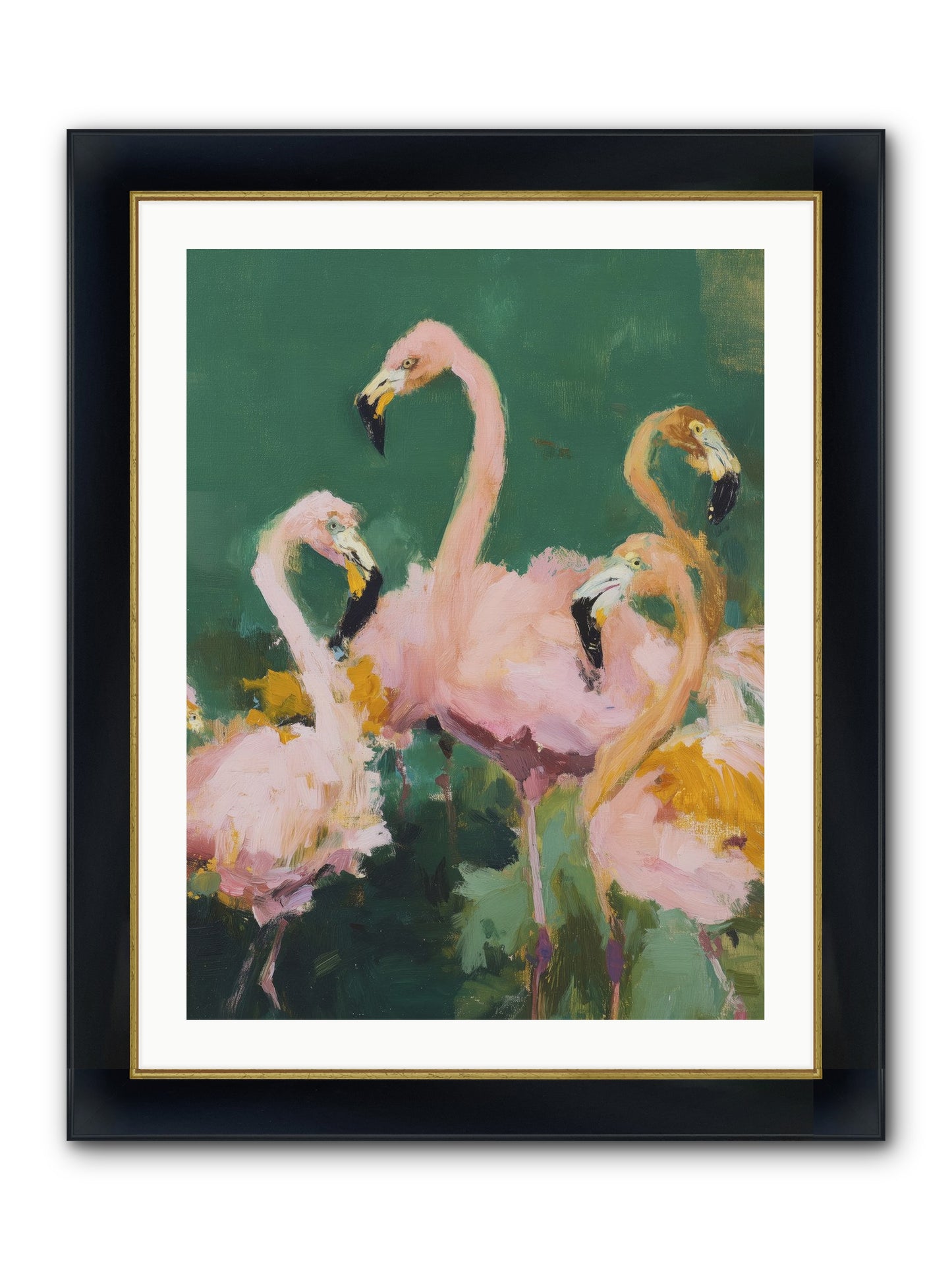 Ocean Meets Sky Framed Print - Wide Black w/Gold 24x32
