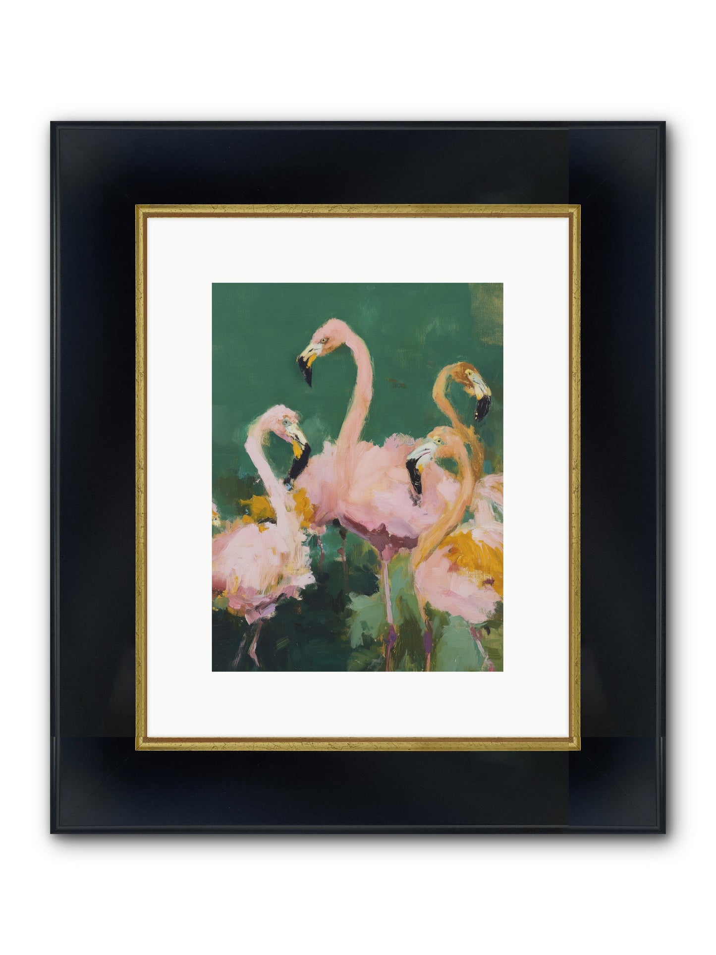 Ocean Meets Sky Framed Print - Wide Black w/Gold 9x12