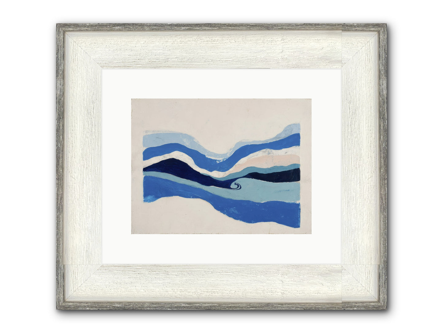Ocean Reckoning Framed Print - Driftwood White 12x9