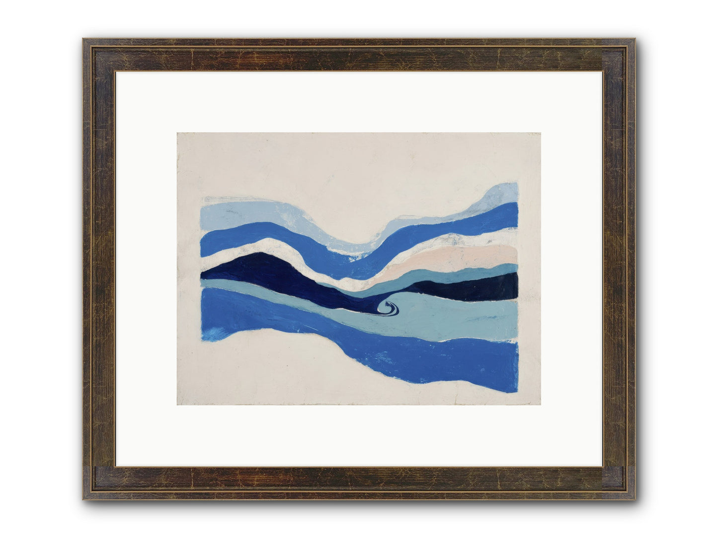 Ocean Reckoning Framed Print - Slimwoods Black/Gold 12x9