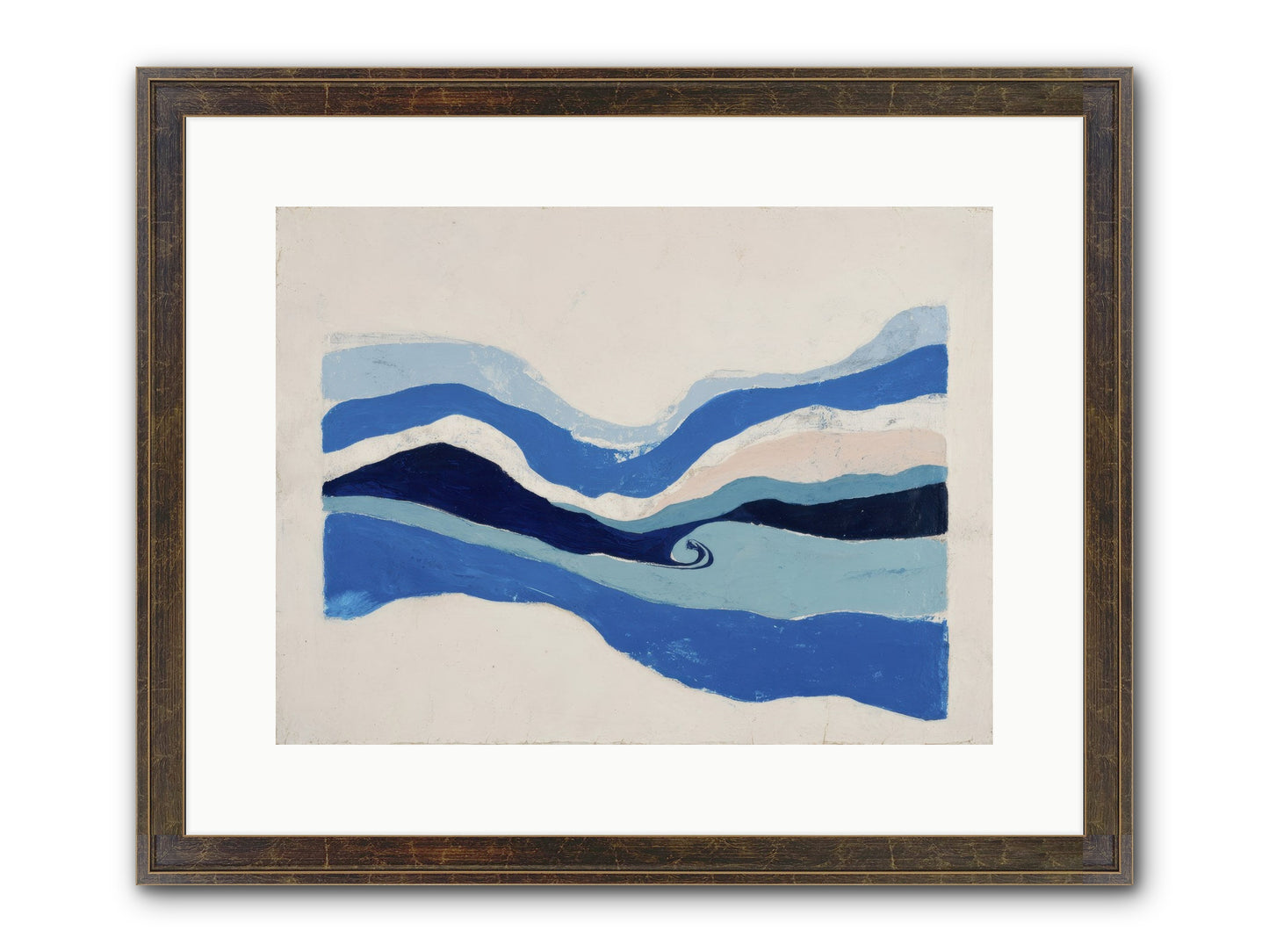 Ocean Reckoning Framed Print - Slimwoods Black/Gold 16x12