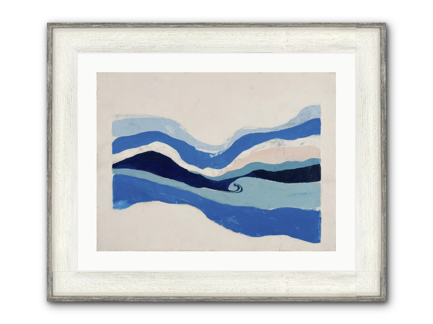 Ocean Reckoning Framed Print - Driftwood White 24x18