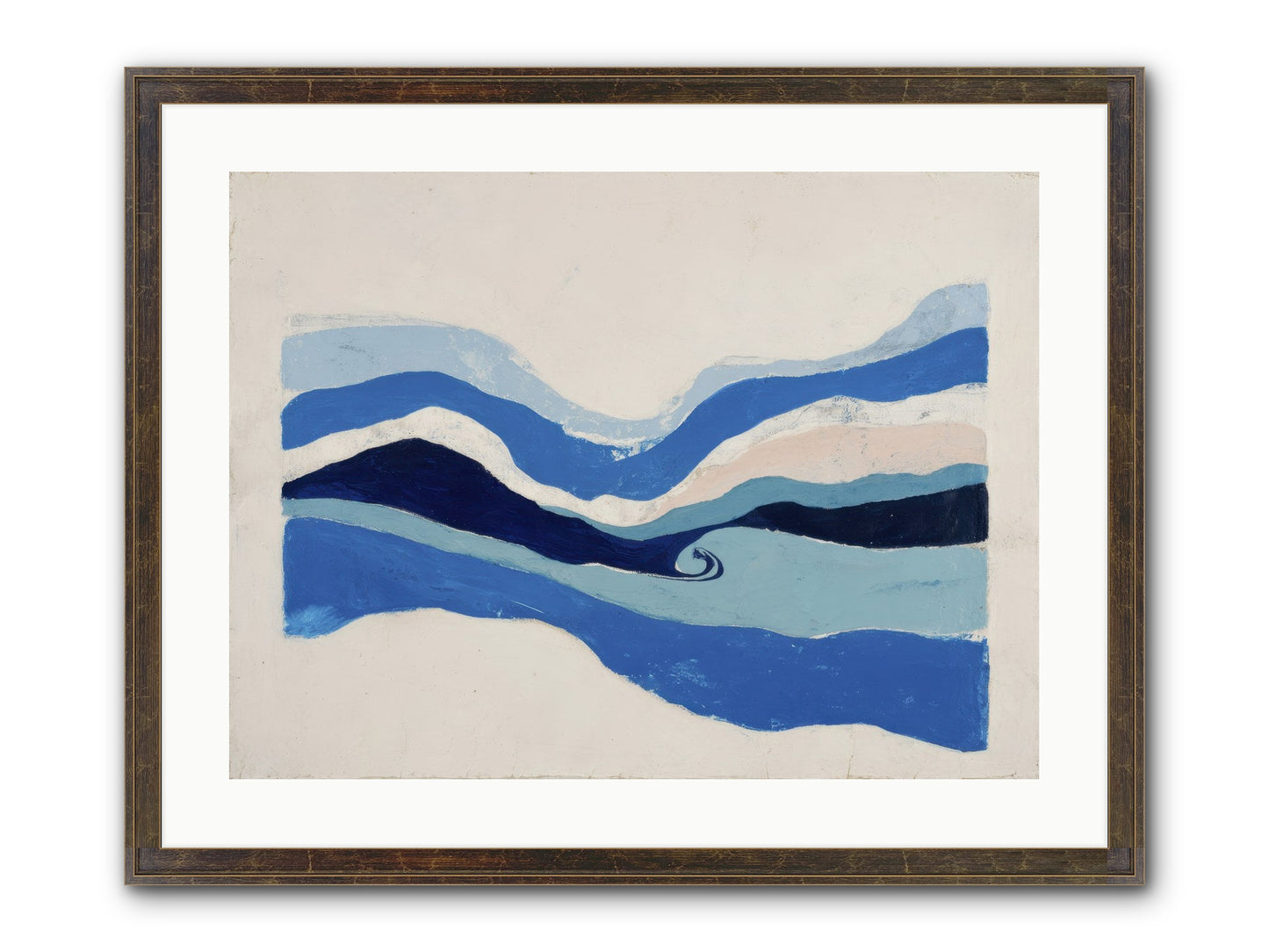 Ocean Reckoning Framed Print - Slimwoods Black/Gold 24x18