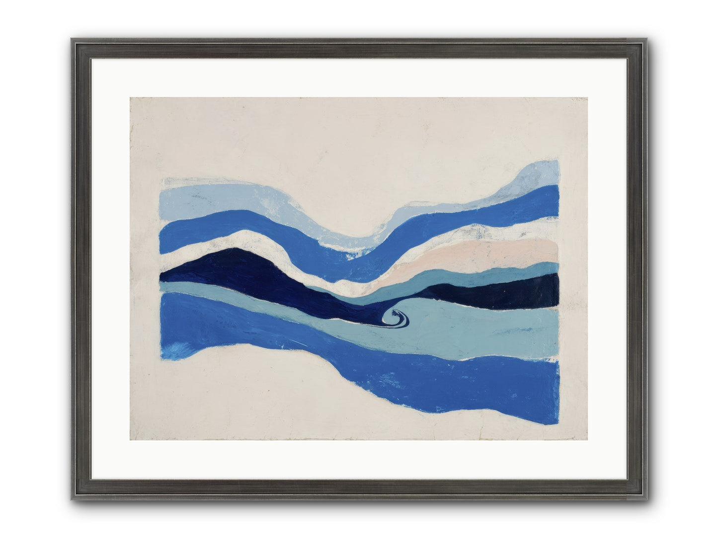 Ocean Reckoning Framed Print - Slimwoods Black/Silver 24x18
