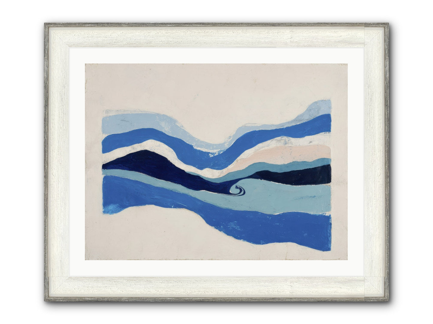 Ocean Reckoning Framed Print - Driftwood White 32x24