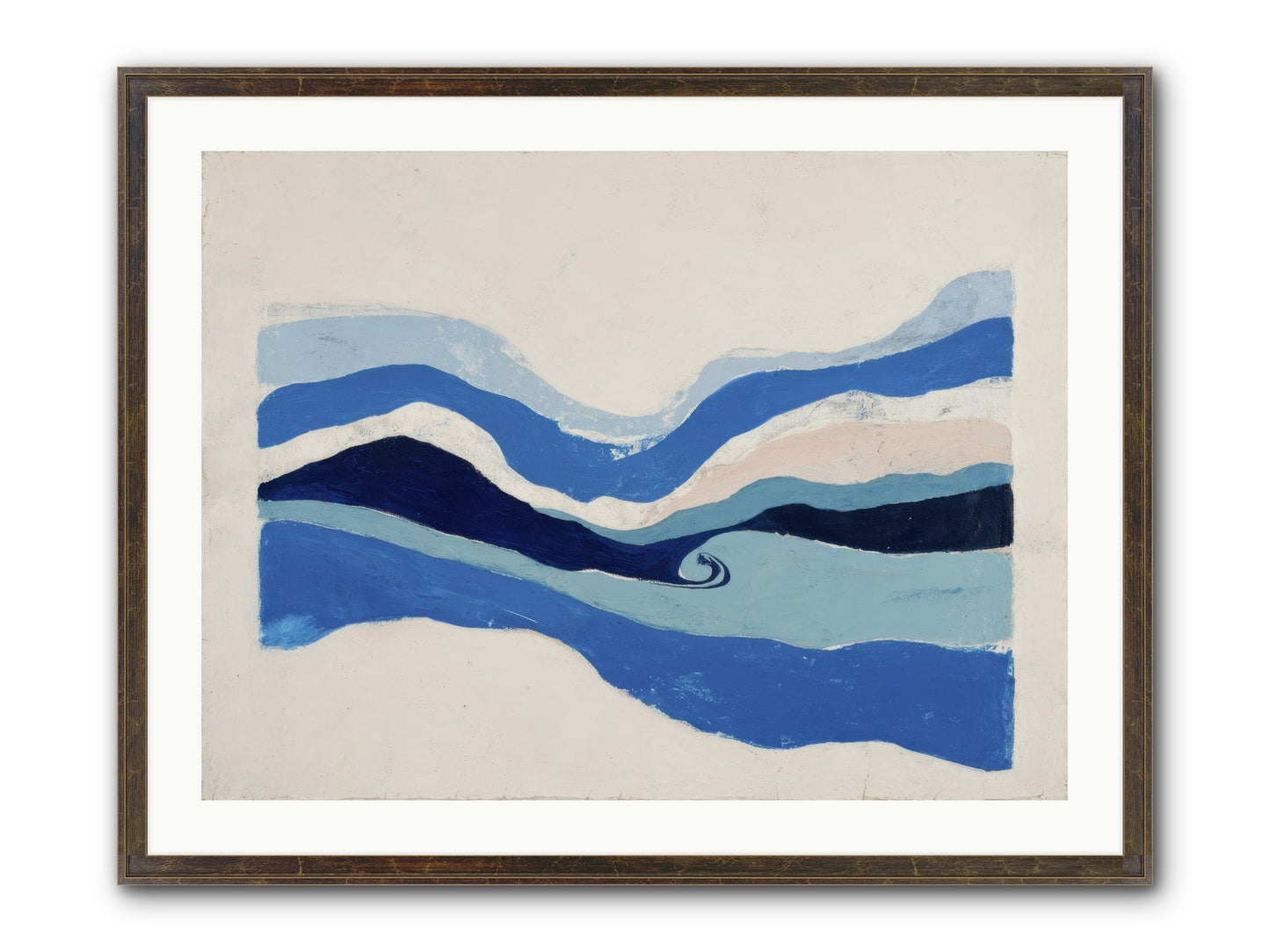 Ocean Reckoning Framed Print - Slimwoods Black/Gold 32x24