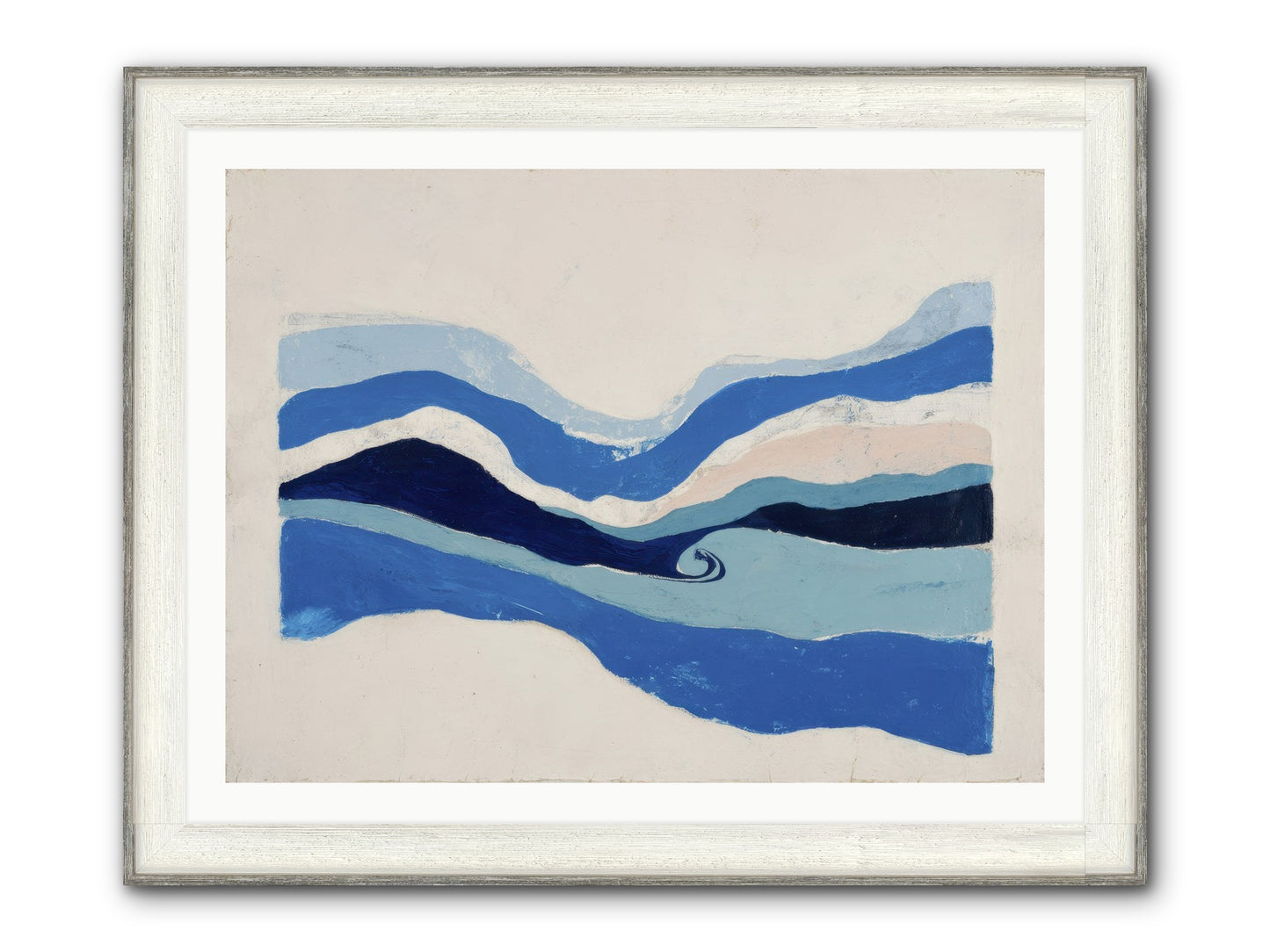 Ocean Reckoning Framed Print - Driftwood White 40x30