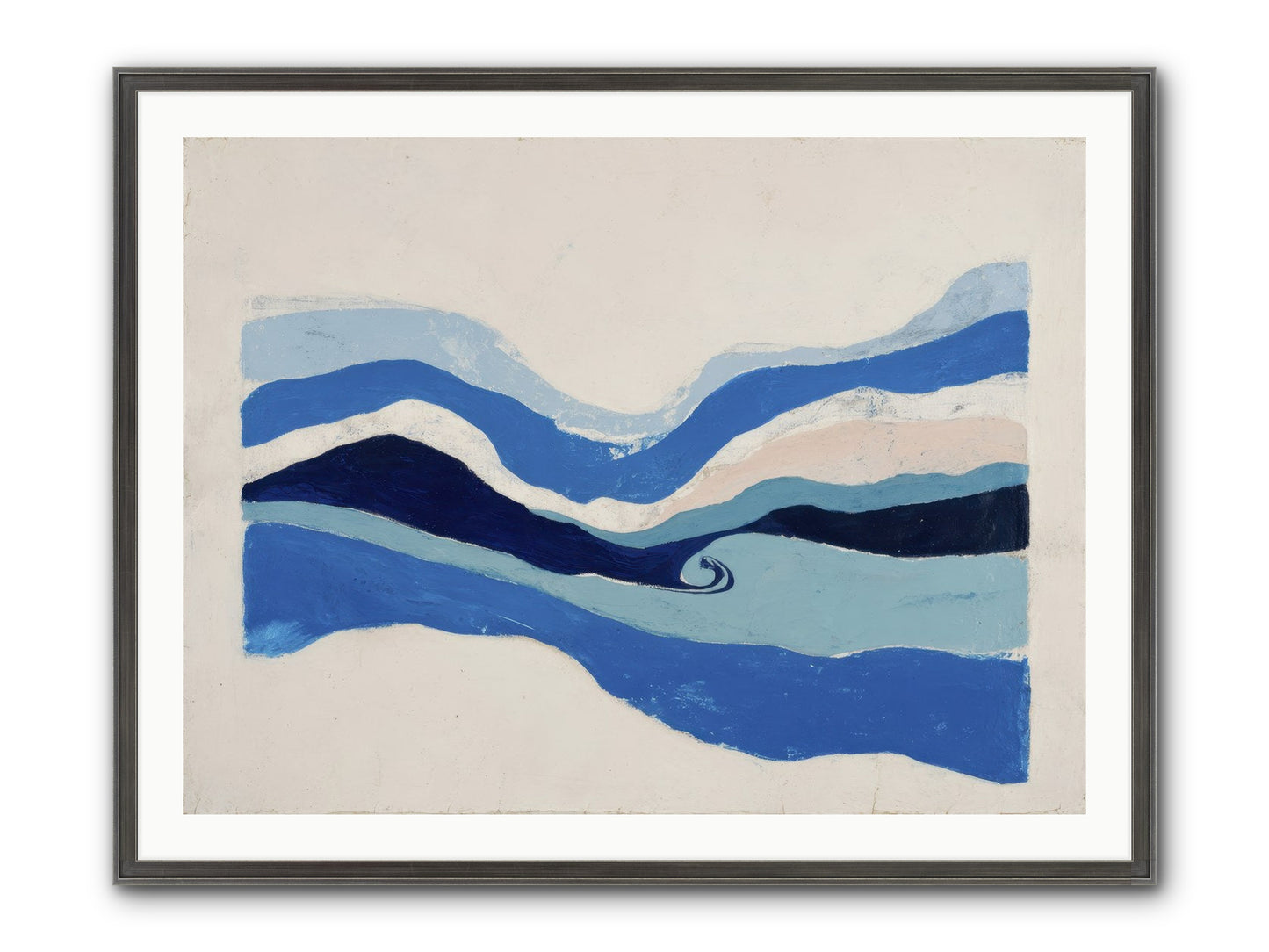 Ocean Reckoning Framed Print - Slimwoods Black/Silver 40x30