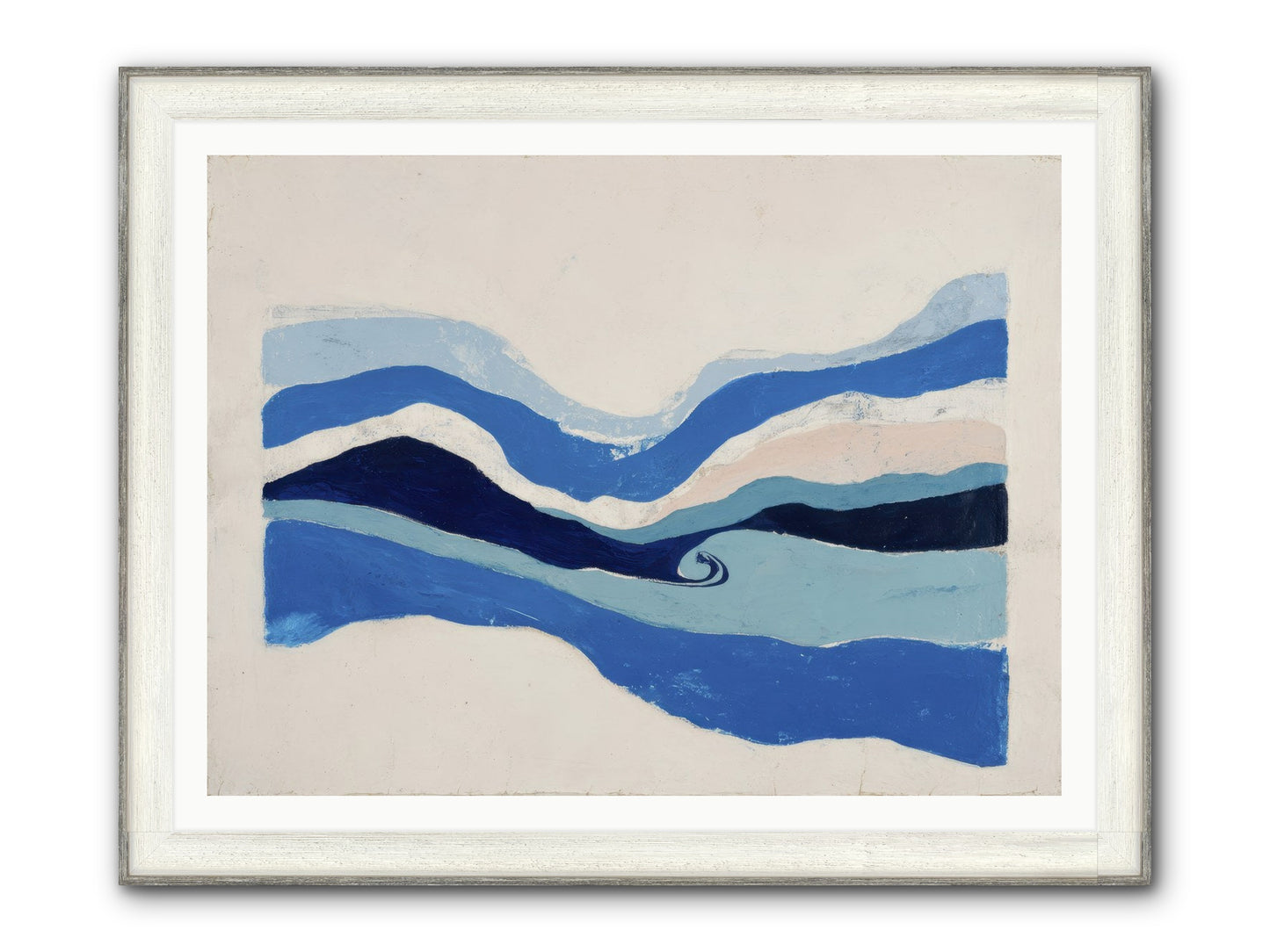 Ocean Reckoning Framed Print - Driftwood White 48x36