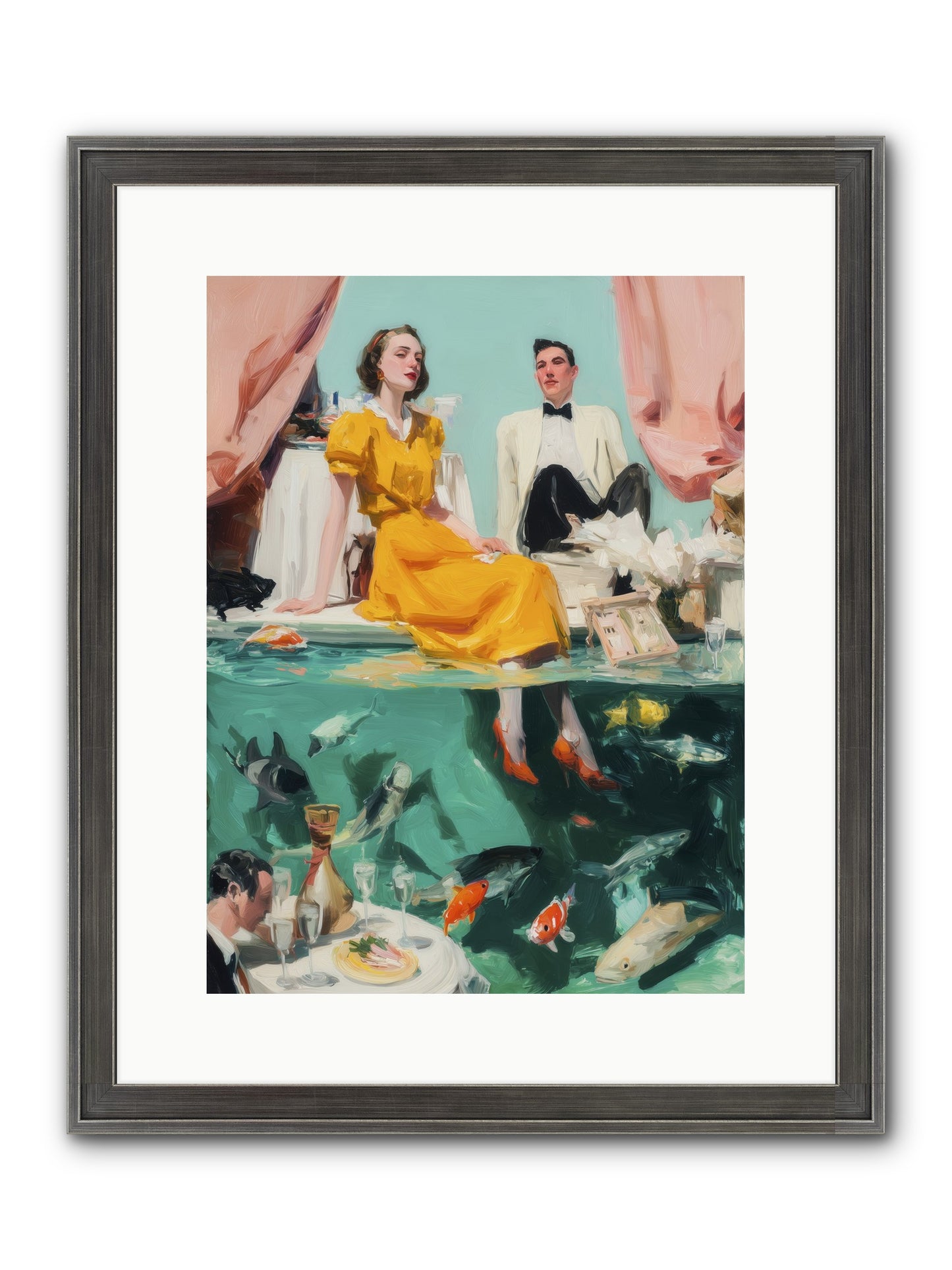 Ocean's Balcony Framed Print - Slimwoods Black/Silver 12x16
