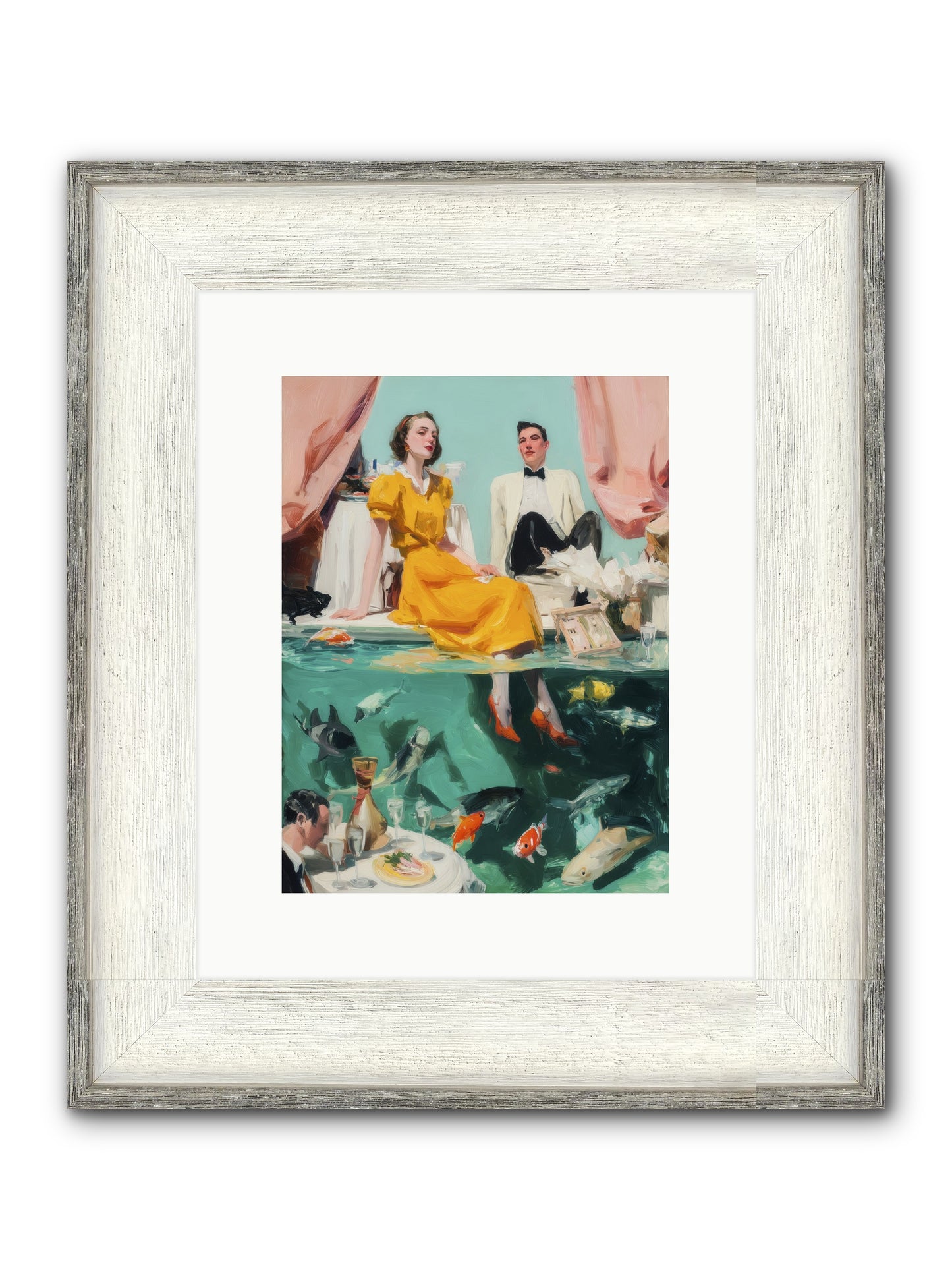 Ocean's Balcony Framed Print - Driftwood White 9x12