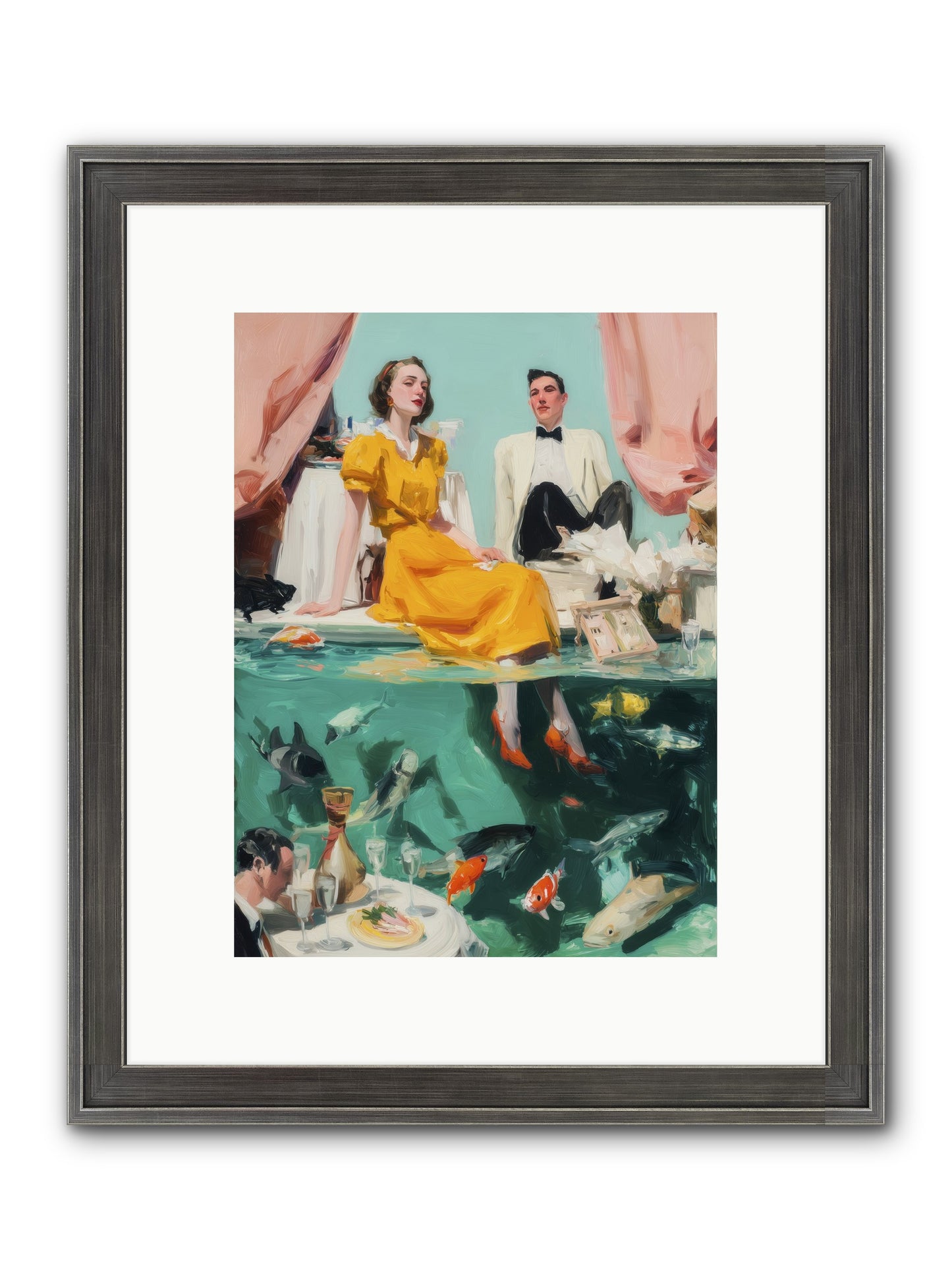 Ocean's Balcony Framed Print - Slimwoods Black/Silver 9x12