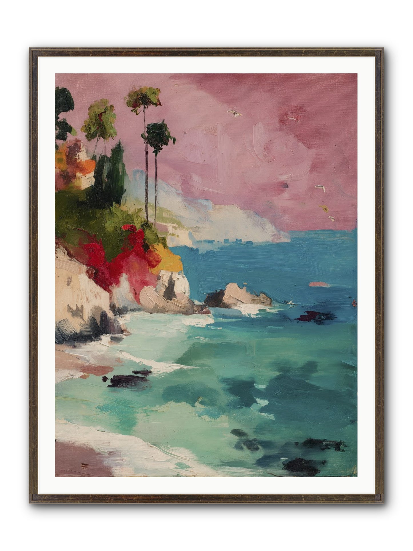 Ocean's Breath Framed Print - Slimwoods Black/Gold 36x48