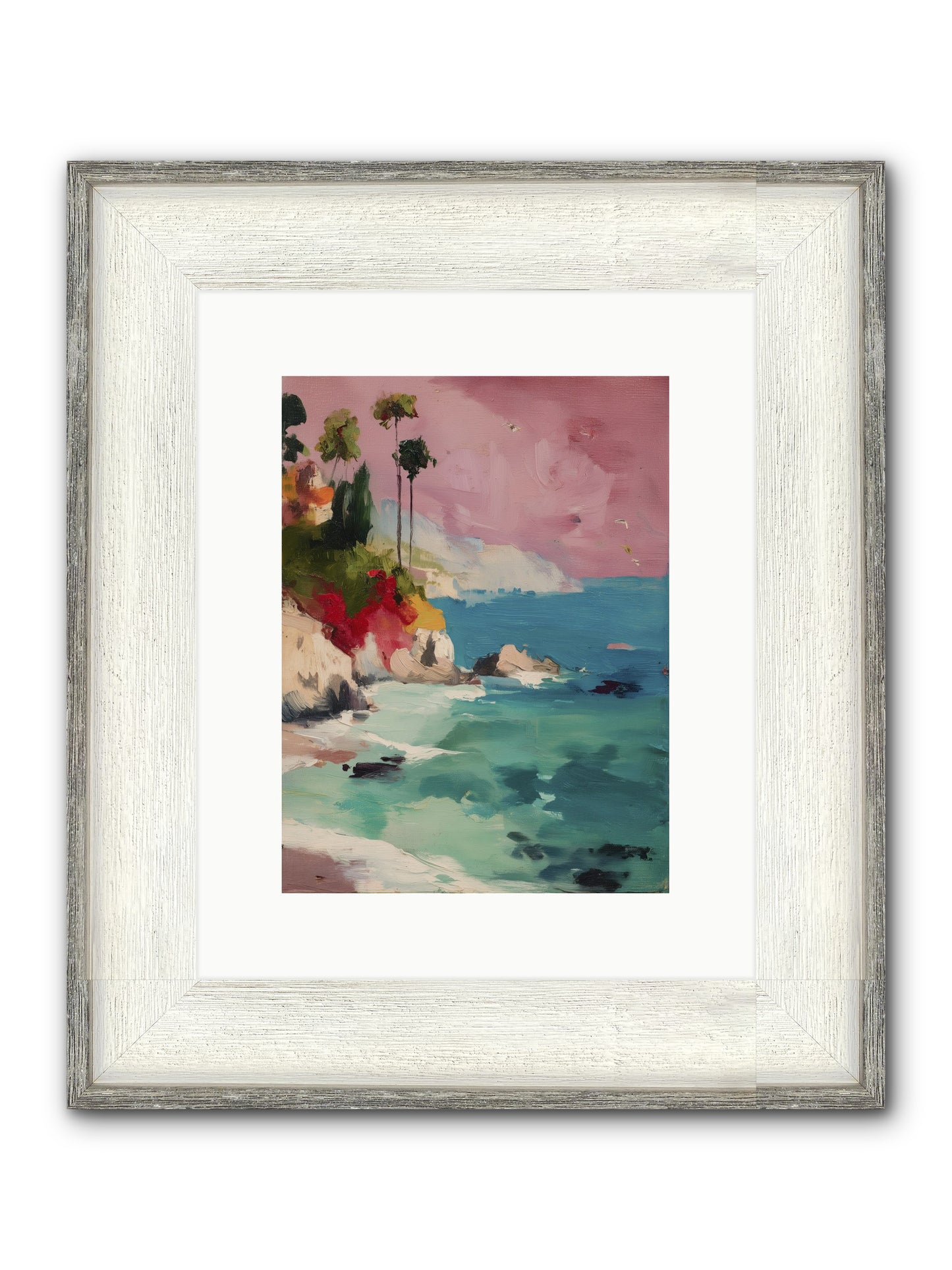 Ocean's Breath Framed Print - Driftwood White 9x12