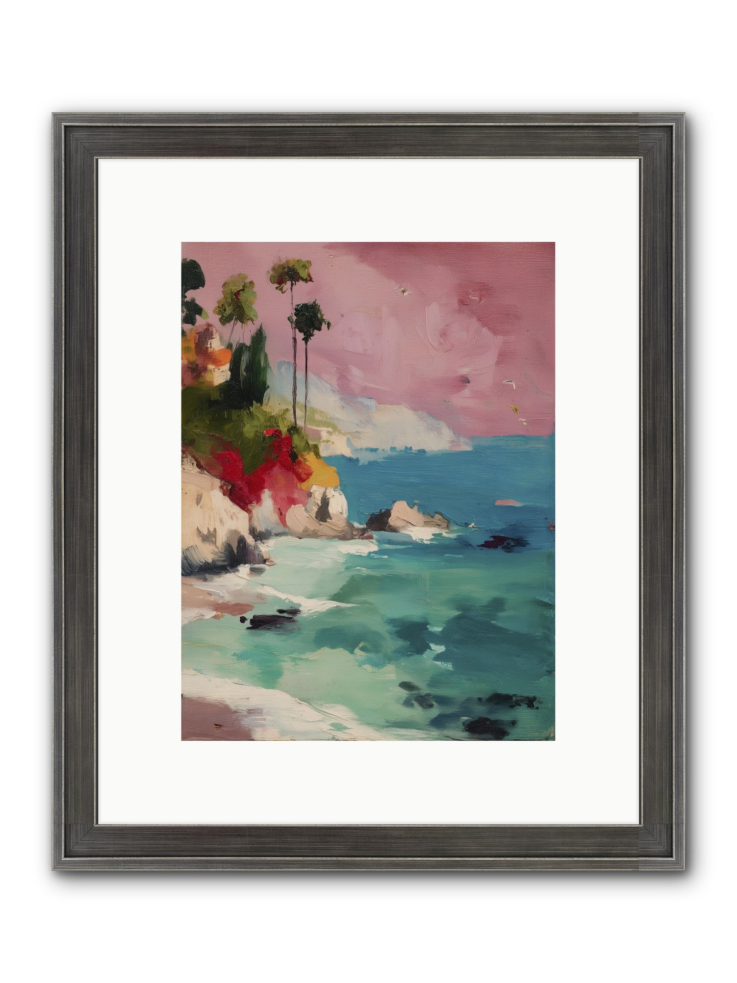 Ocean's Breath Framed Print - Slimwoods Black/Silver 9x12