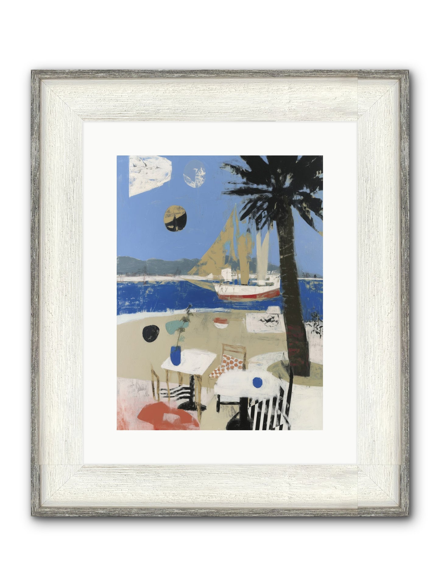 Ocean's Canvas Framed Print - Driftwood White 12x16