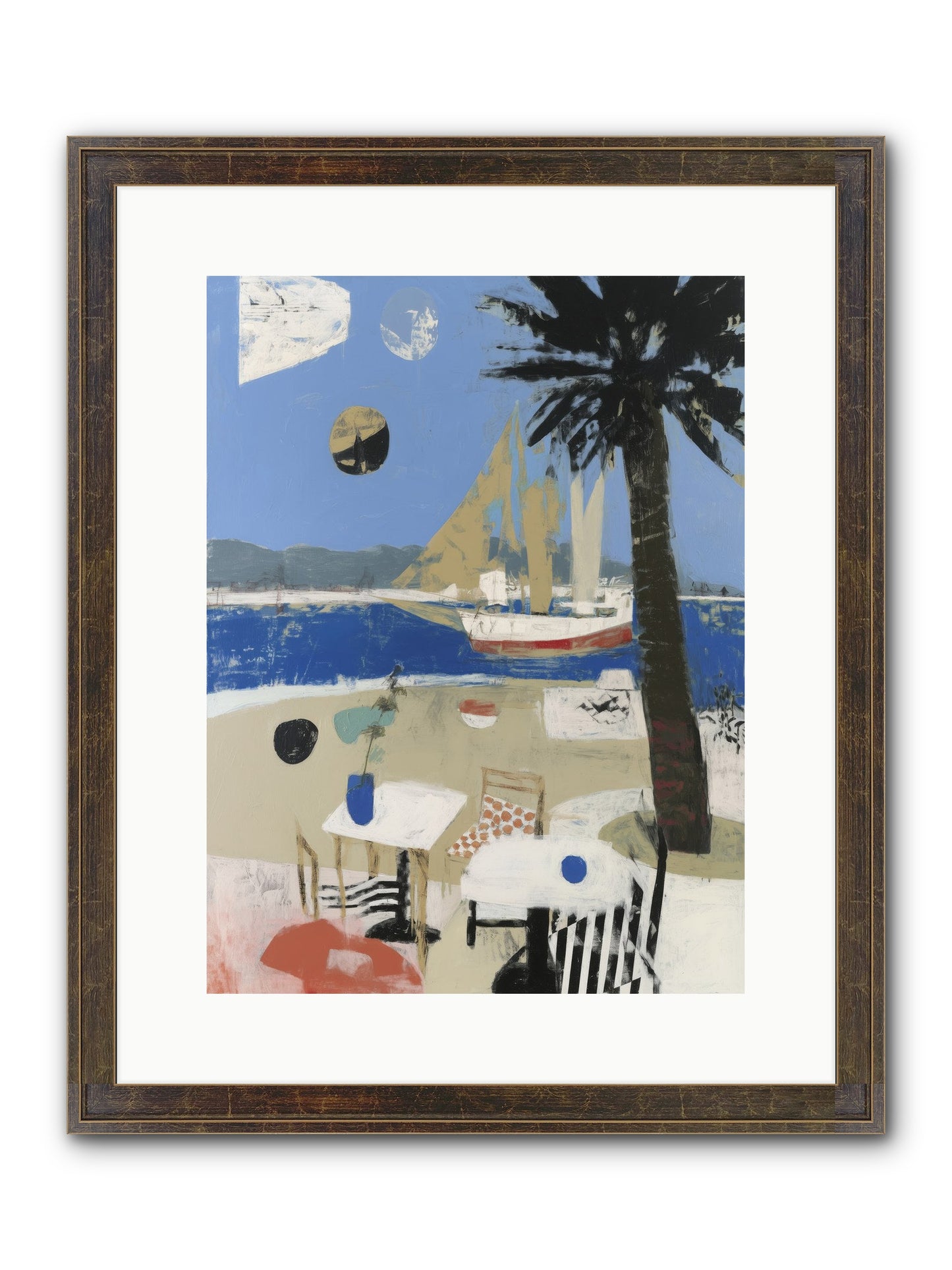 Ocean's Canvas Framed Print - Slimwoods Black/Gold 12x16