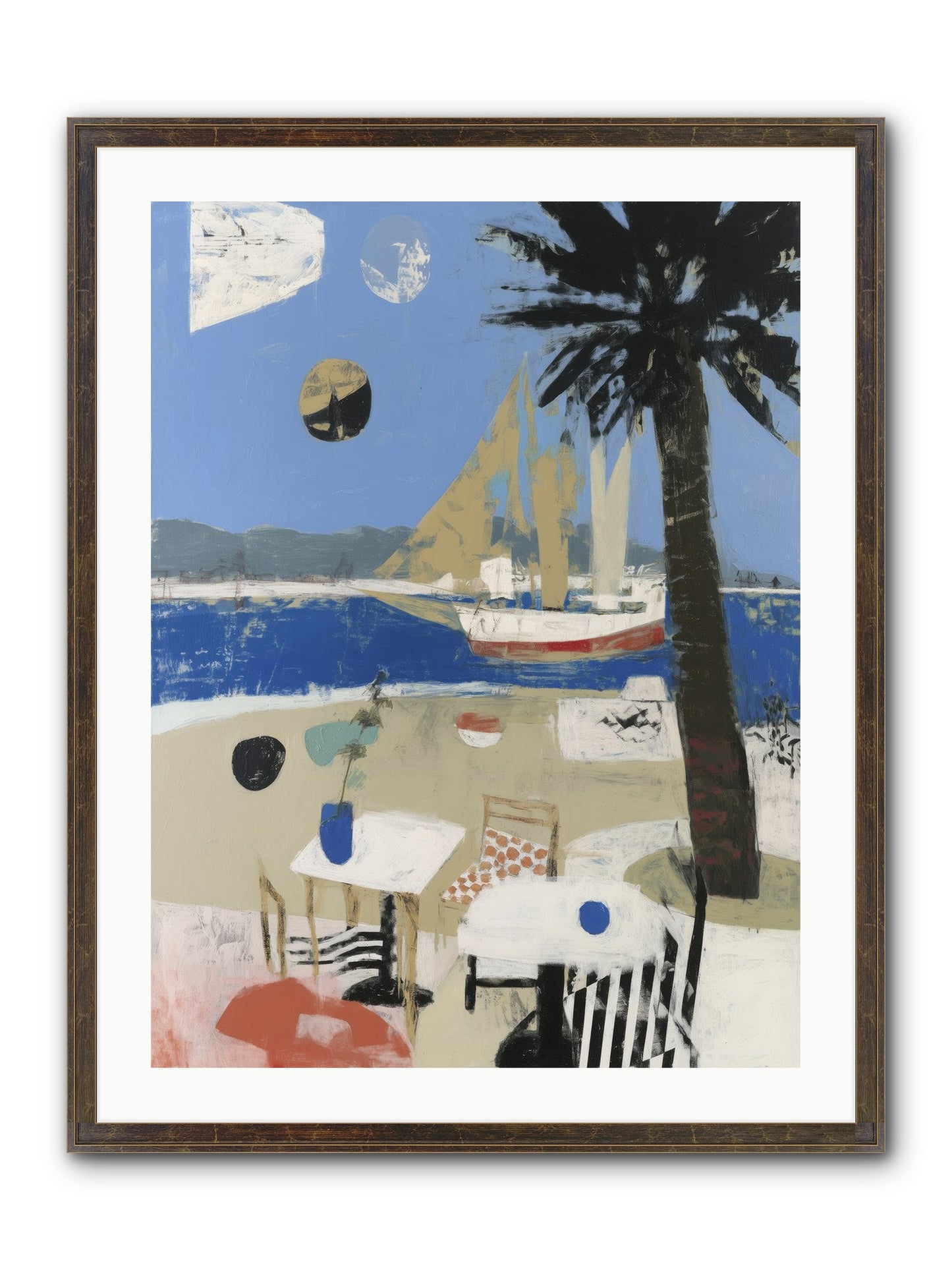 Ocean's Canvas Framed Print - Slimwoods Black/Gold 24x32