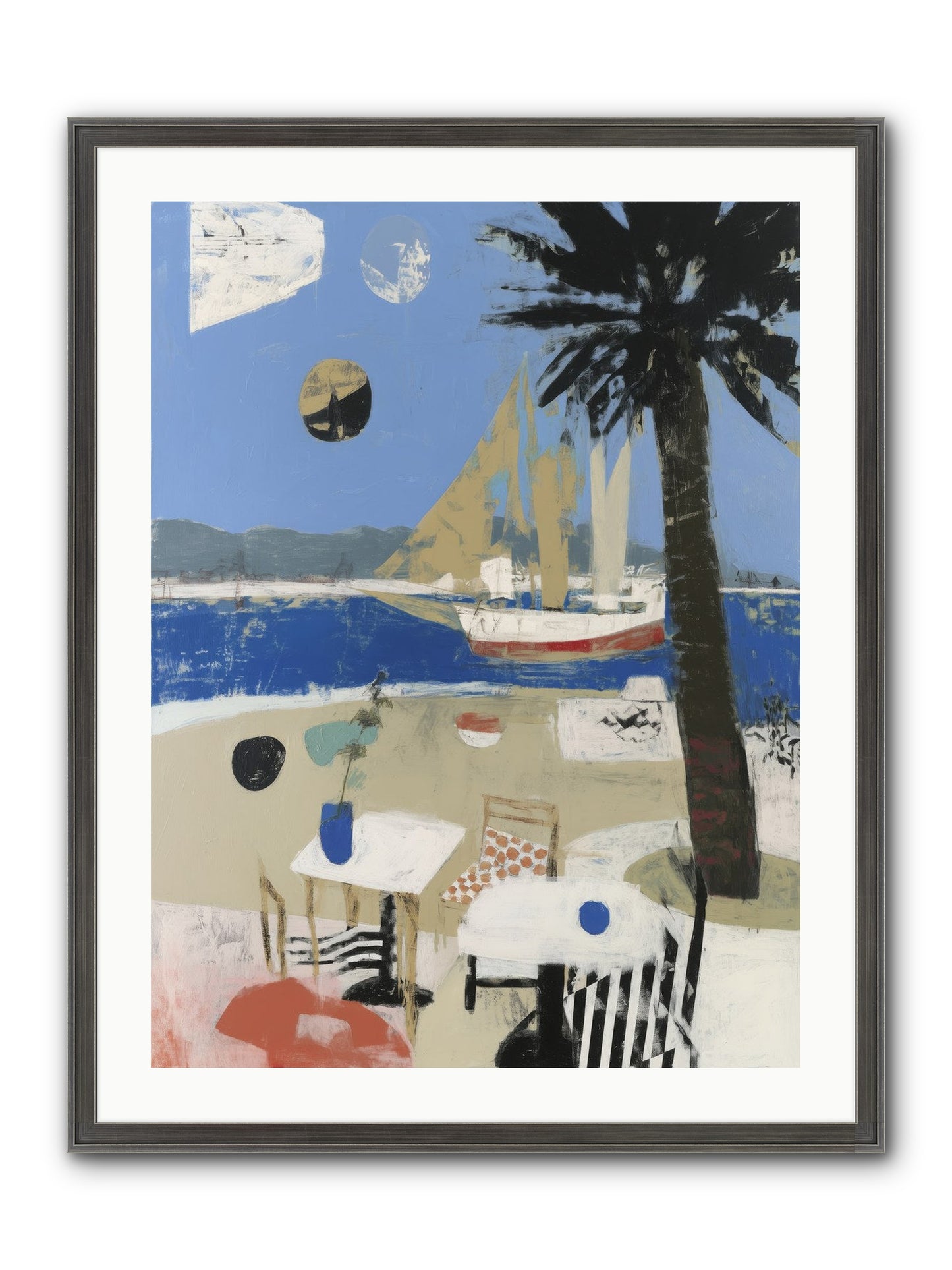 Ocean's Canvas Framed Print - Slimwoods Black/Silver 24x32