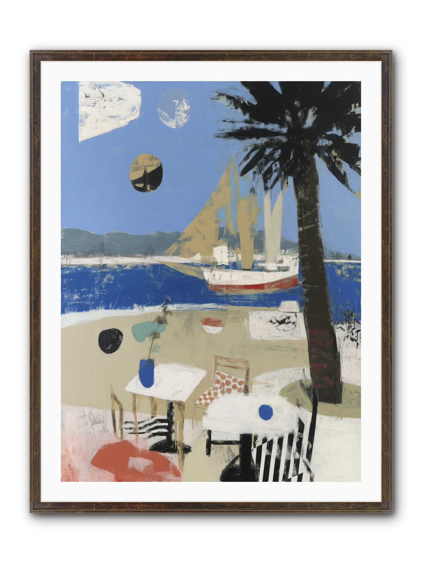 Ocean's Canvas Framed Print - Slimwoods Black/Gold 30x40