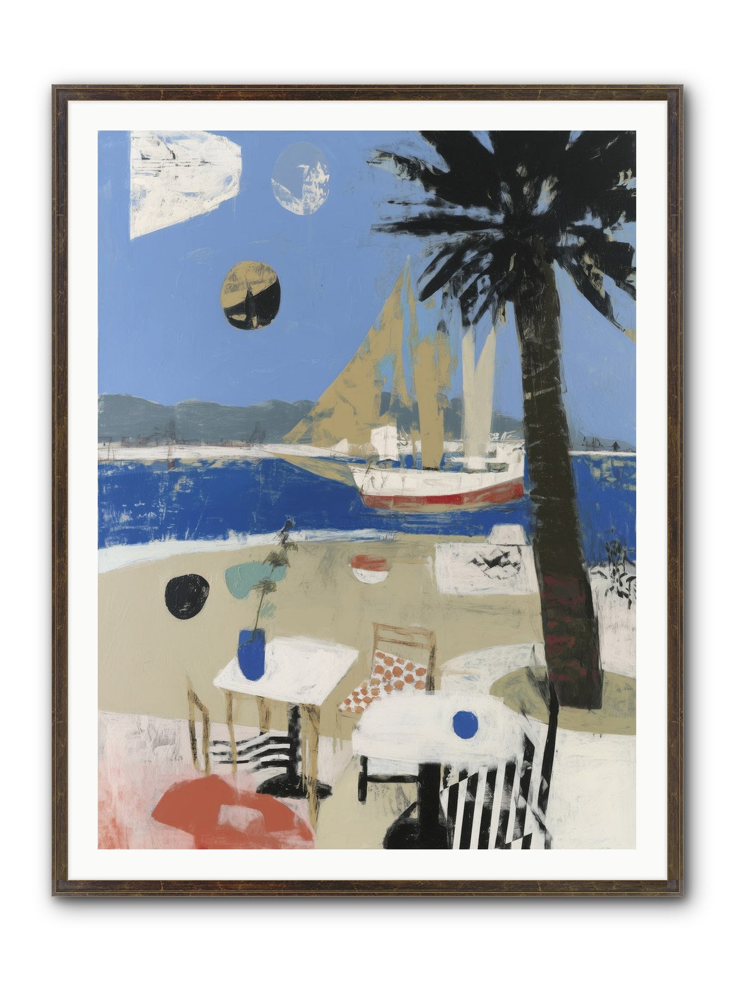 Ocean's Canvas Framed Print - Slimwoods Black/Gold 36x48