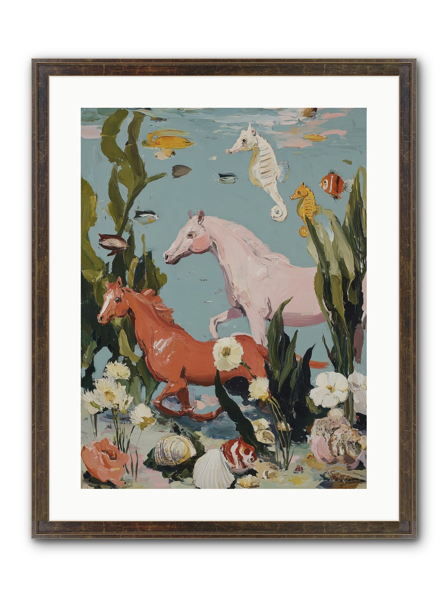 Ocean's Cavalry Framed Print - Slimwoods Black/Gold 18x24