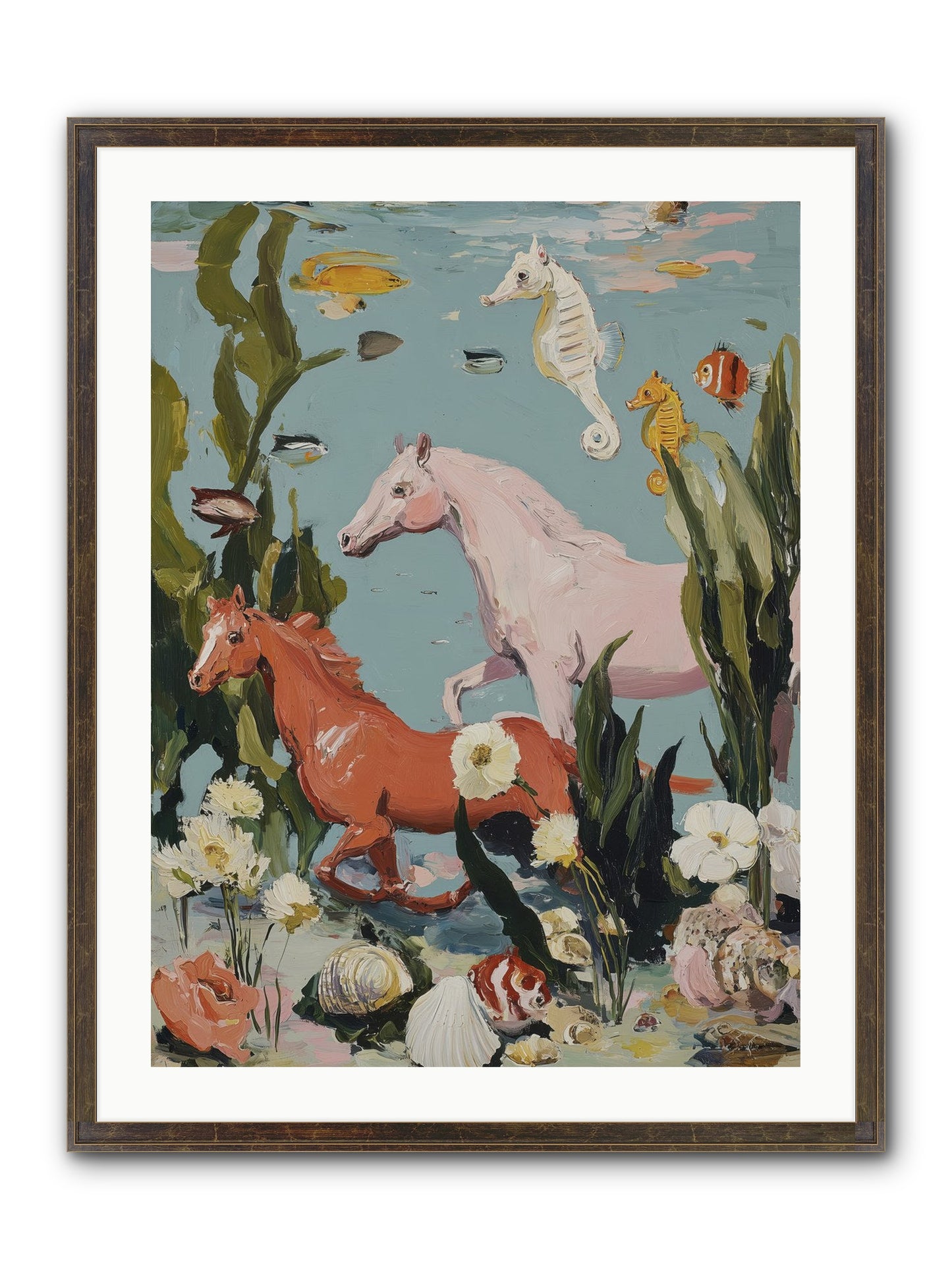 Ocean's Cavalry Framed Print - Slimwoods Black/Gold 24x32
