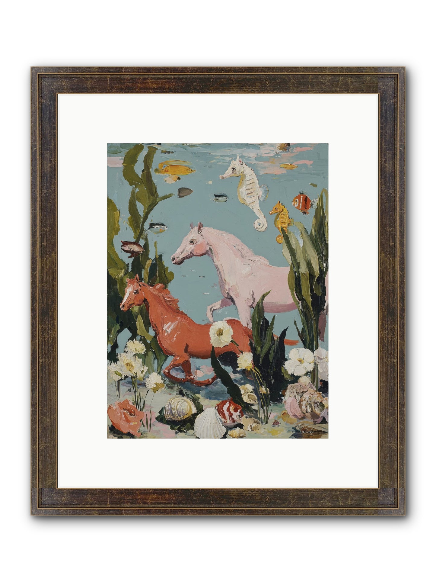 Ocean's Cavalry Framed Print - Slimwoods Black/Gold 9x12
