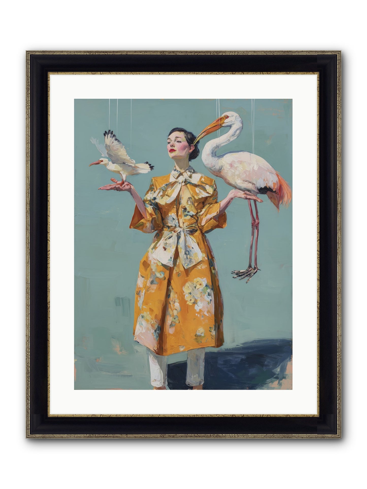 Ocean's Chronicle Framed Print - Black & Gold 18x24