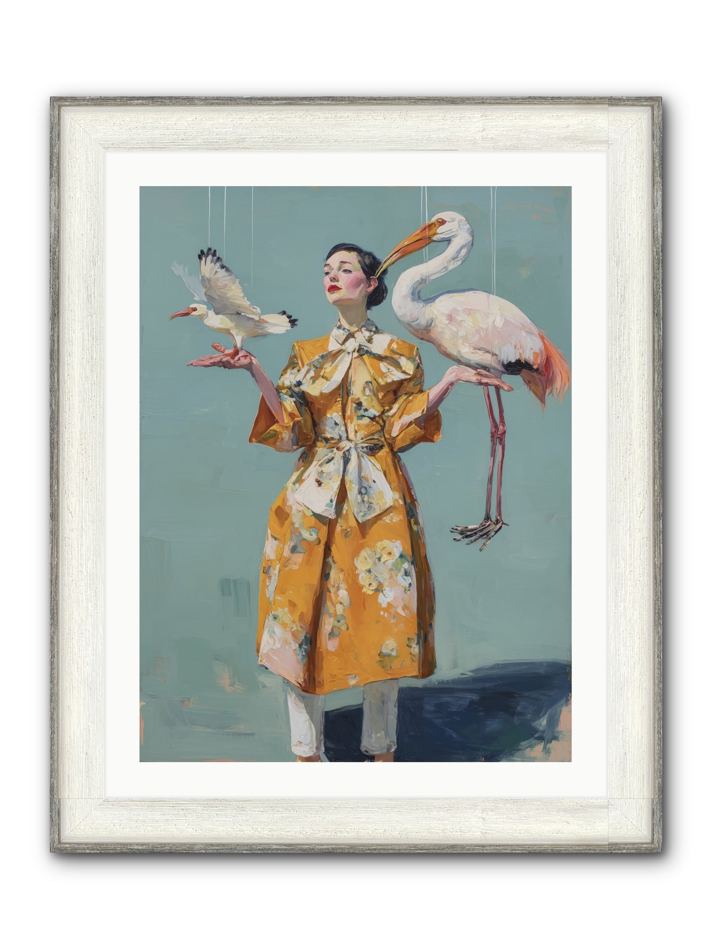 Ocean's Chronicle Framed Print - Driftwood White 24x32