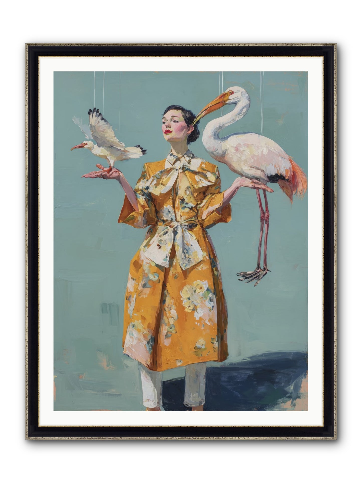 Ocean's Chronicle Framed Print - Black & Gold 36x48