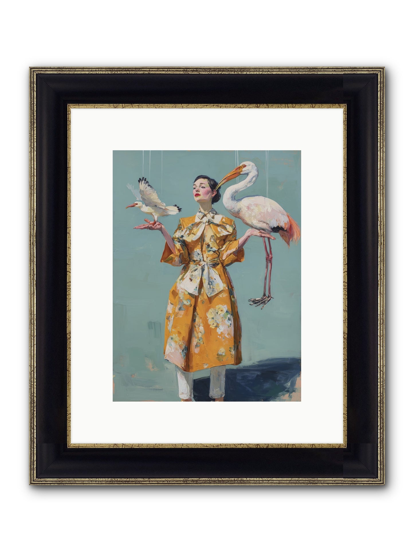 Ocean's Chronicle Framed Print - Black & Gold 9x12