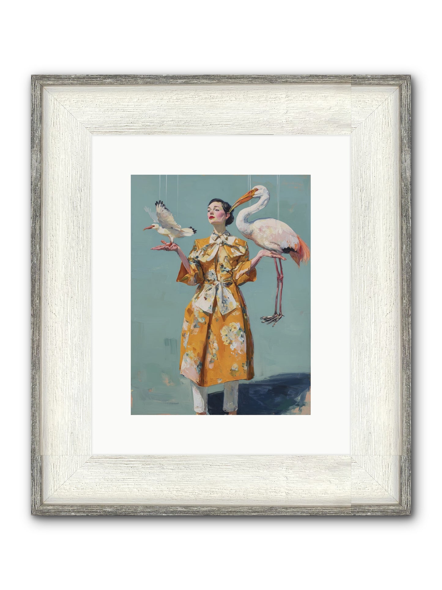 Ocean's Chronicle Framed Print - Driftwood White 9x12