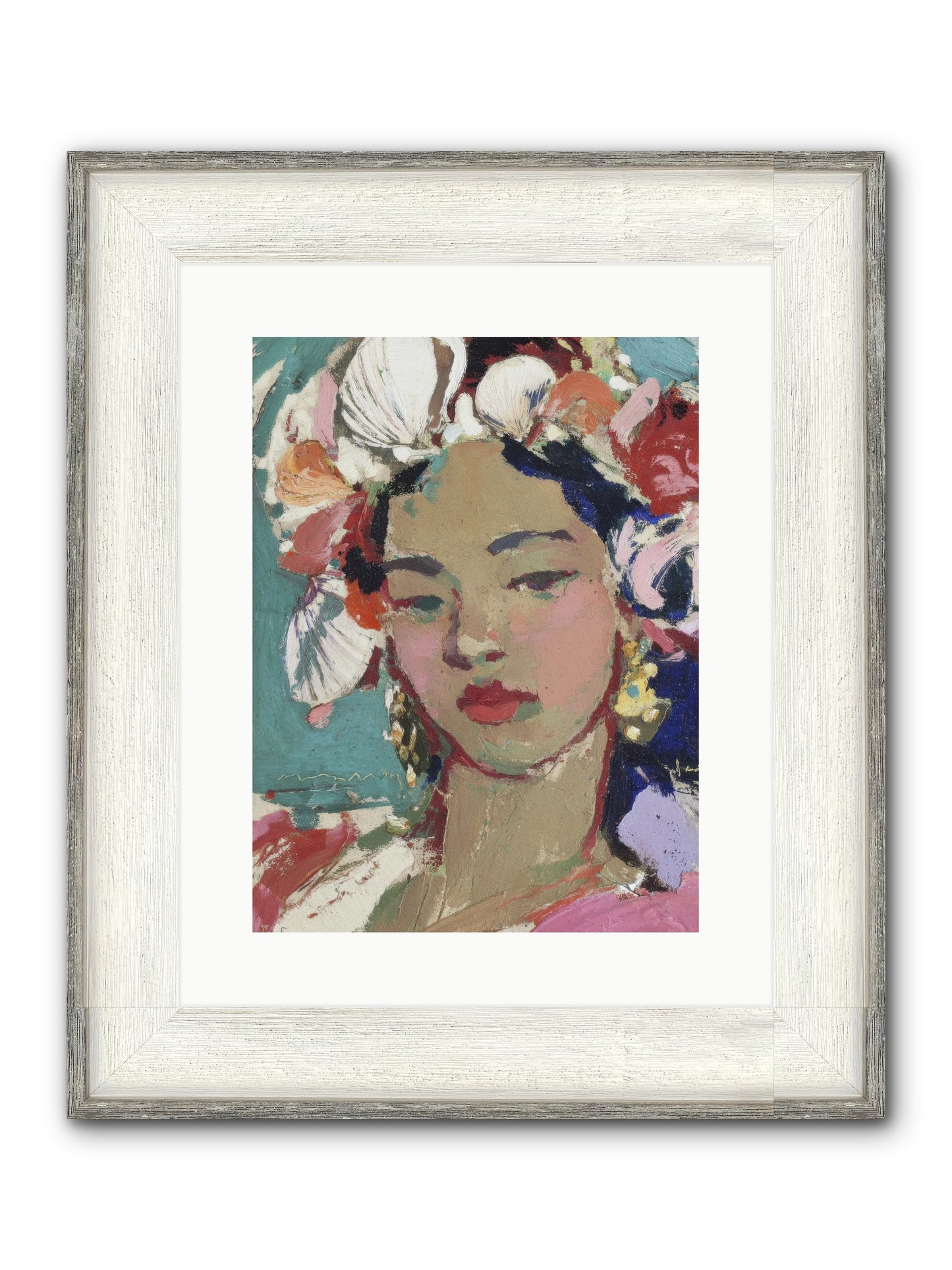 Ocean's Loving Keeper Framed Print - Driftwood White 12x16