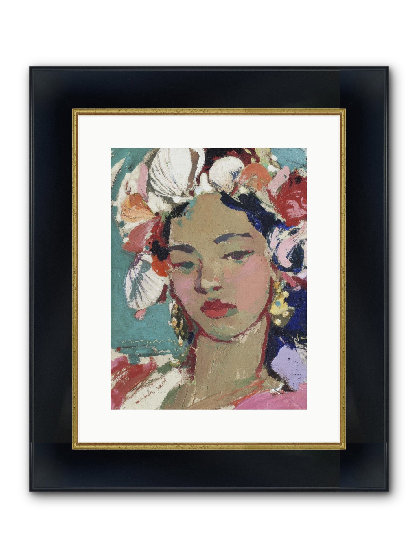 Ocean's Loving Keeper Framed Print - Wide Black w/Gold 12x16