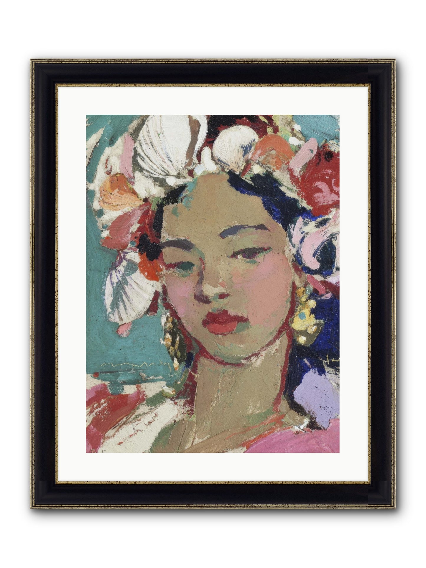 Ocean's Loving Keeper Framed Print - Black & Gold 18x24