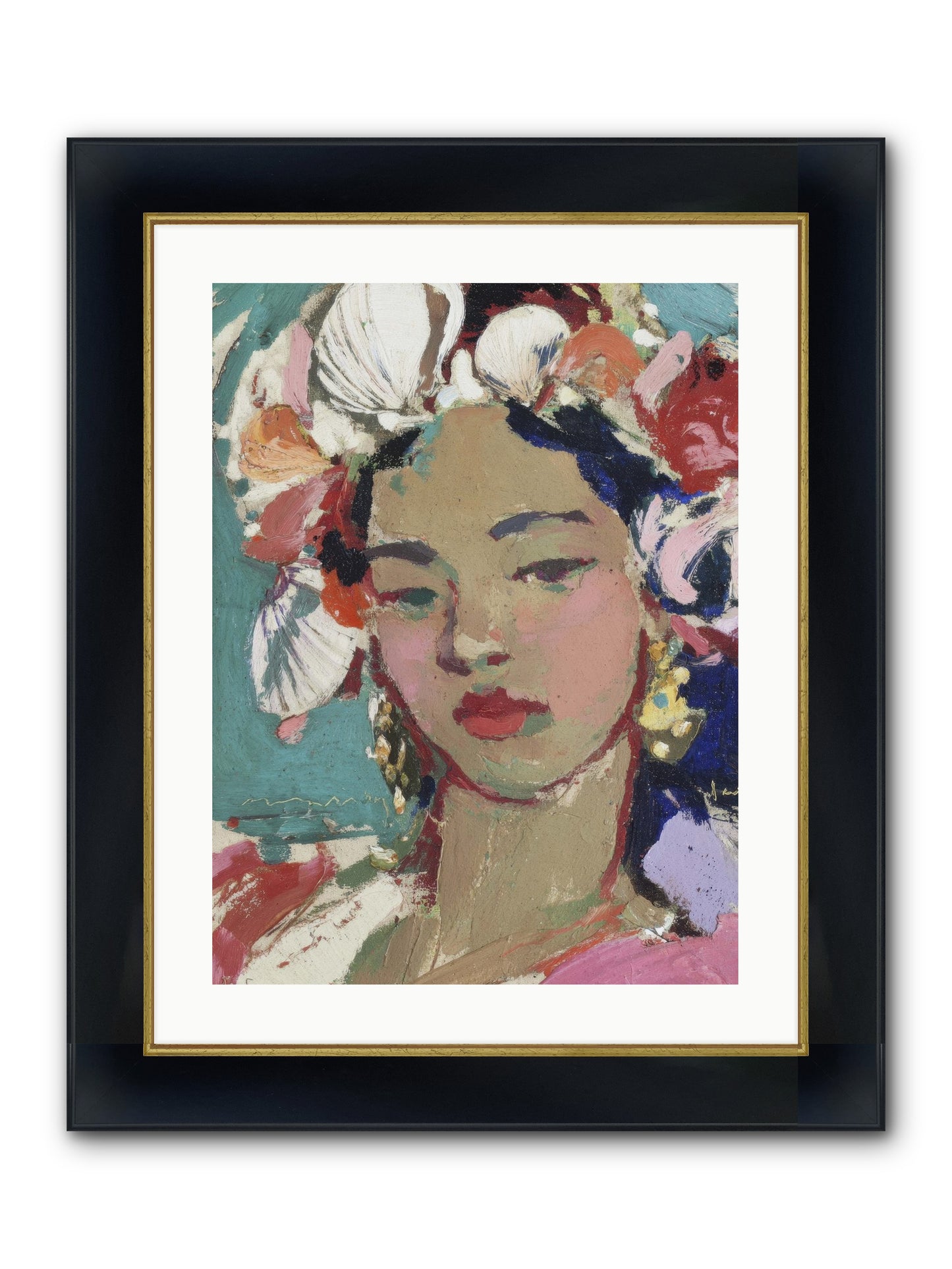 Ocean's Loving Keeper Framed Print - Wide Black w/Gold 18x24