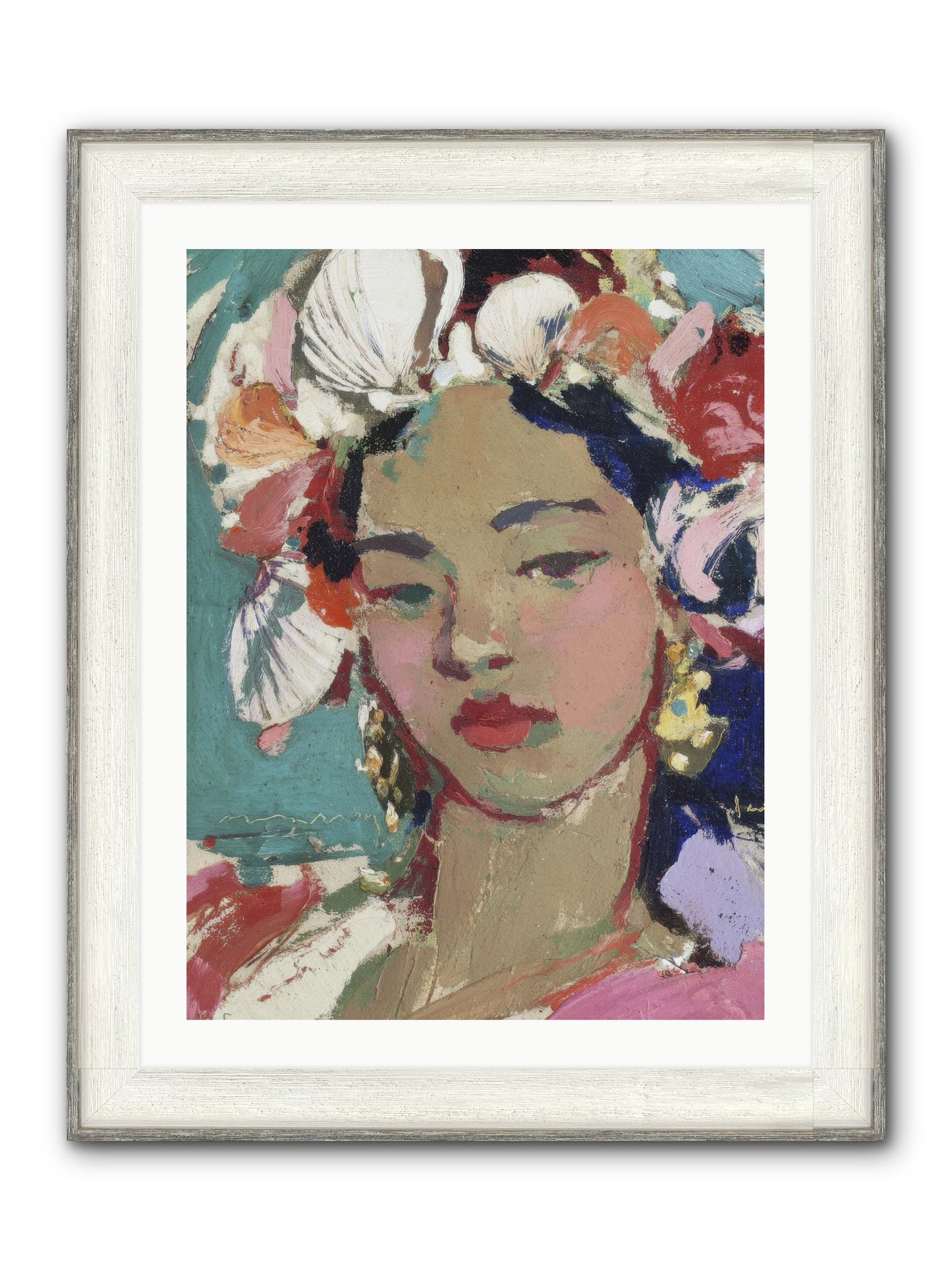 Ocean's Loving Keeper Framed Print - Driftwood White 24x32