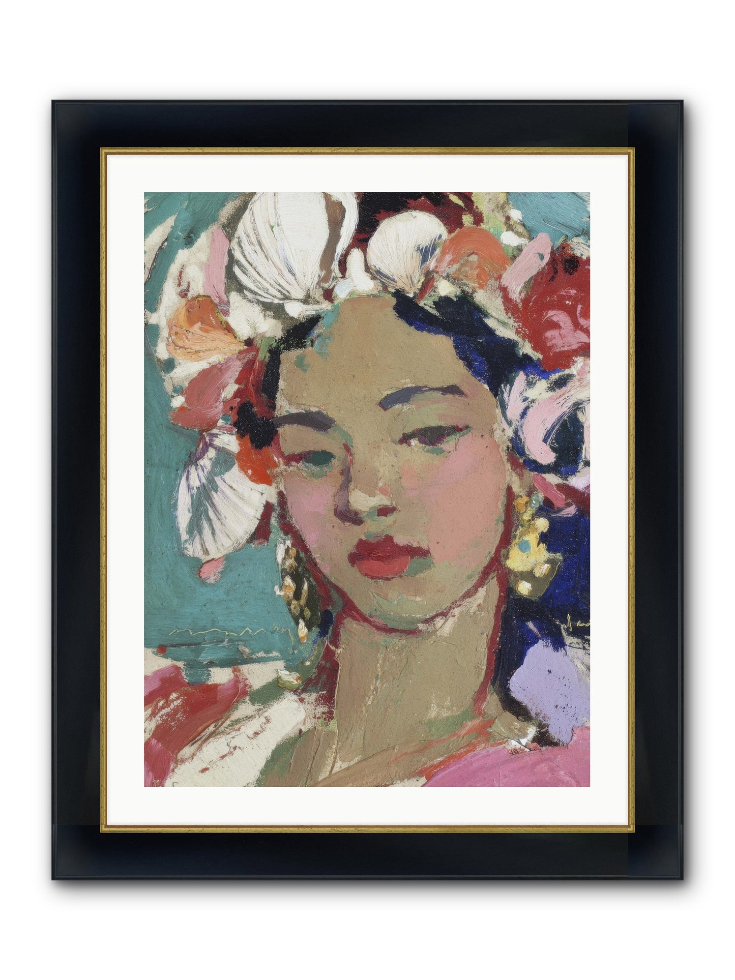 Ocean's Loving Keeper Framed Print - Wide Black w/Gold 24x32
