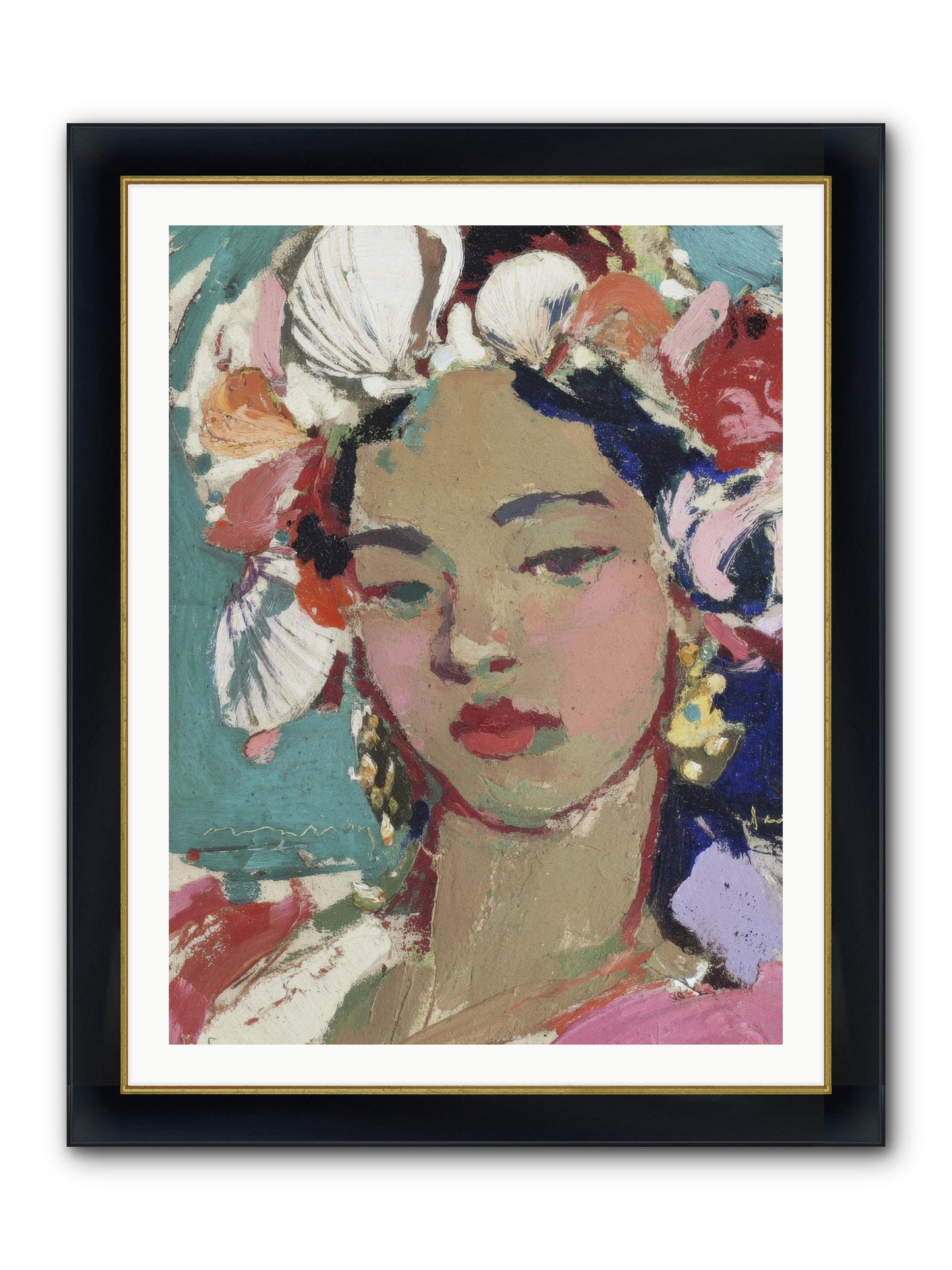 Ocean's Loving Keeper Framed Print - Wide Black w/Gold 30x40