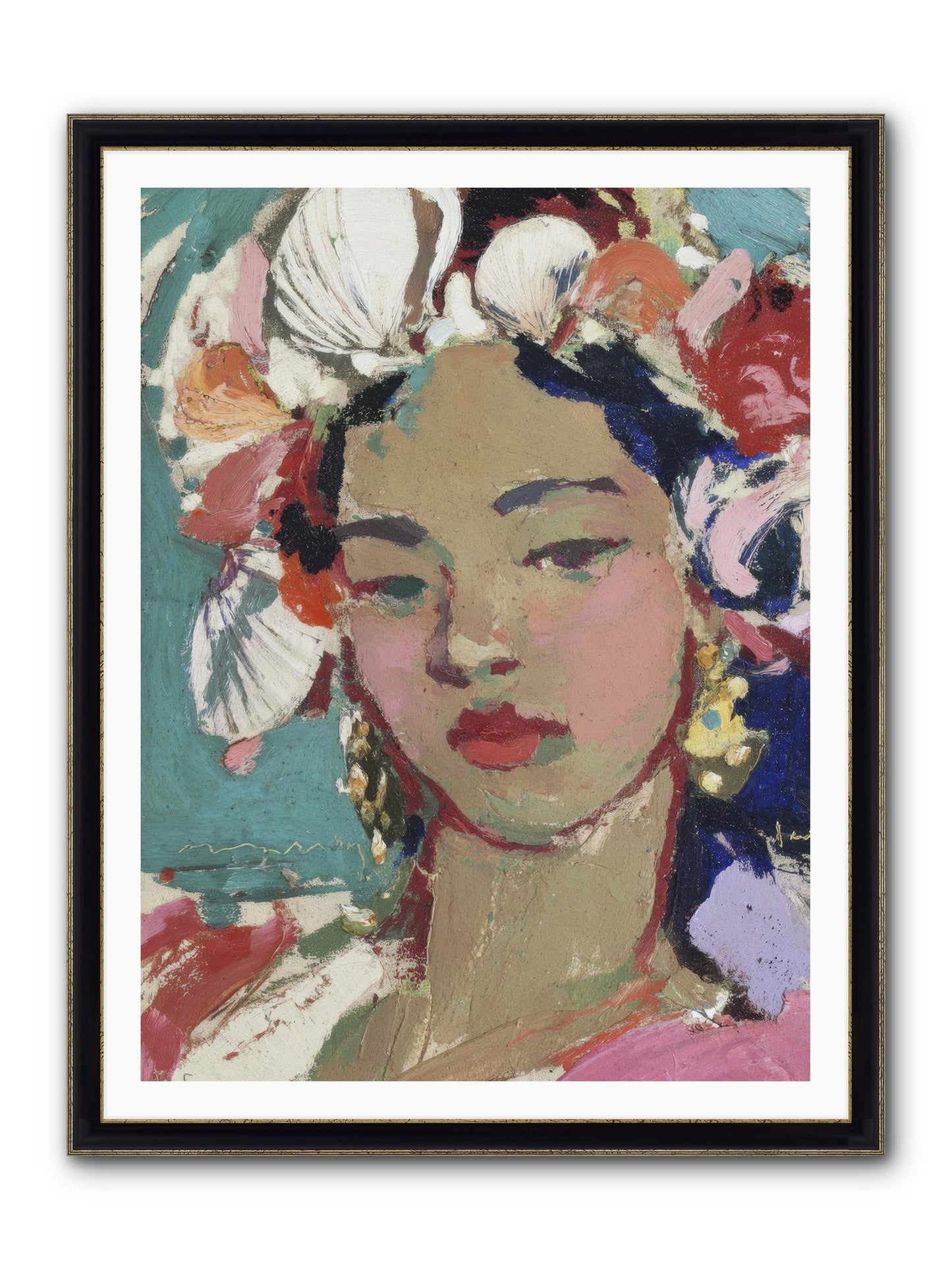 Ocean's Loving Keeper Framed Print - Black & Gold 36x48