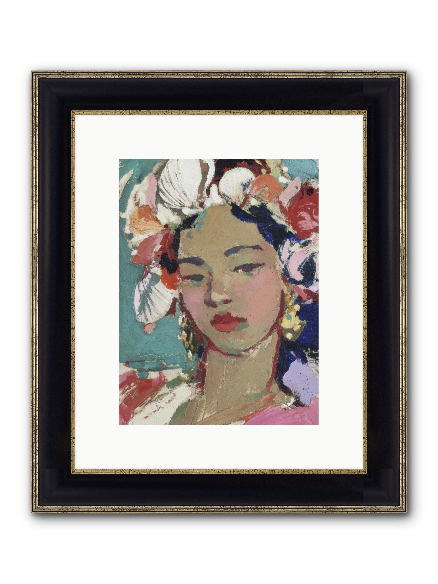 Ocean's Loving Keeper Framed Print - Black & Gold 9x12