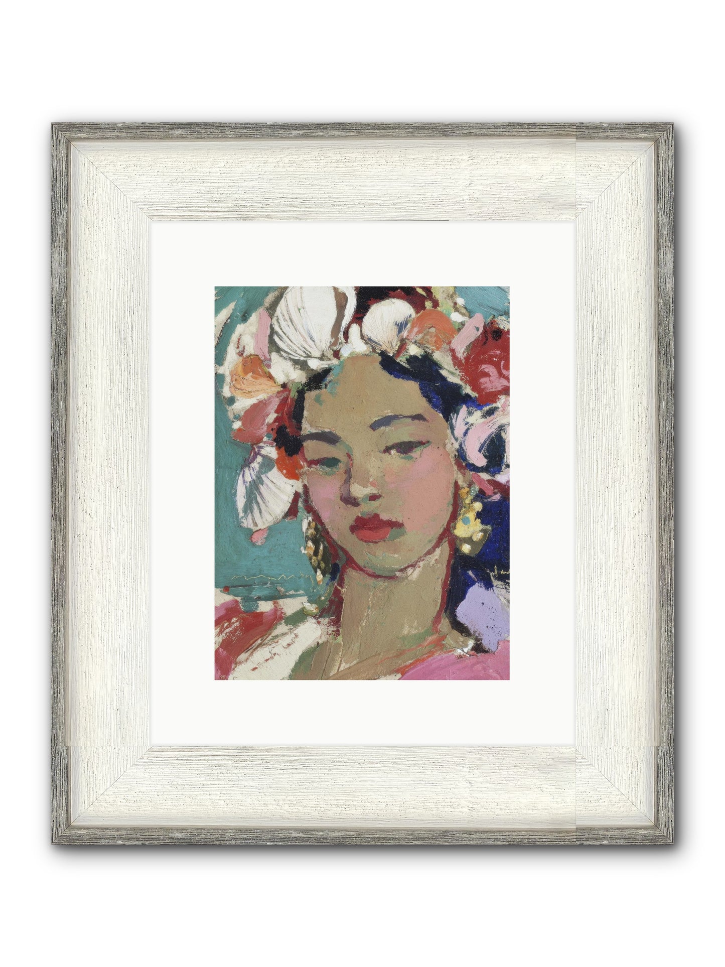 Ocean's Loving Keeper Framed Print - Driftwood White 9x12