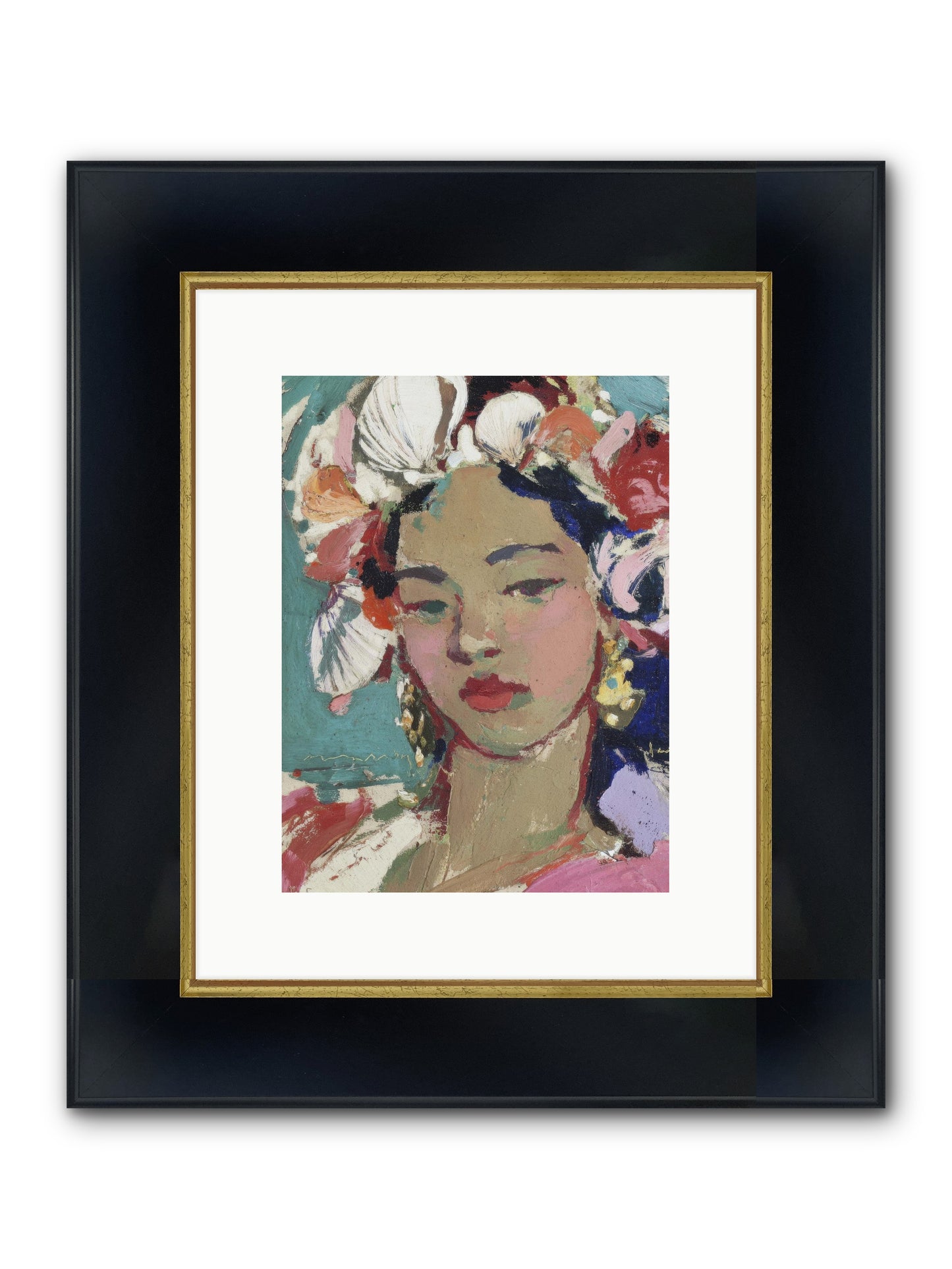 Ocean's Loving Keeper Framed Print - Wide Black w/Gold 9x12