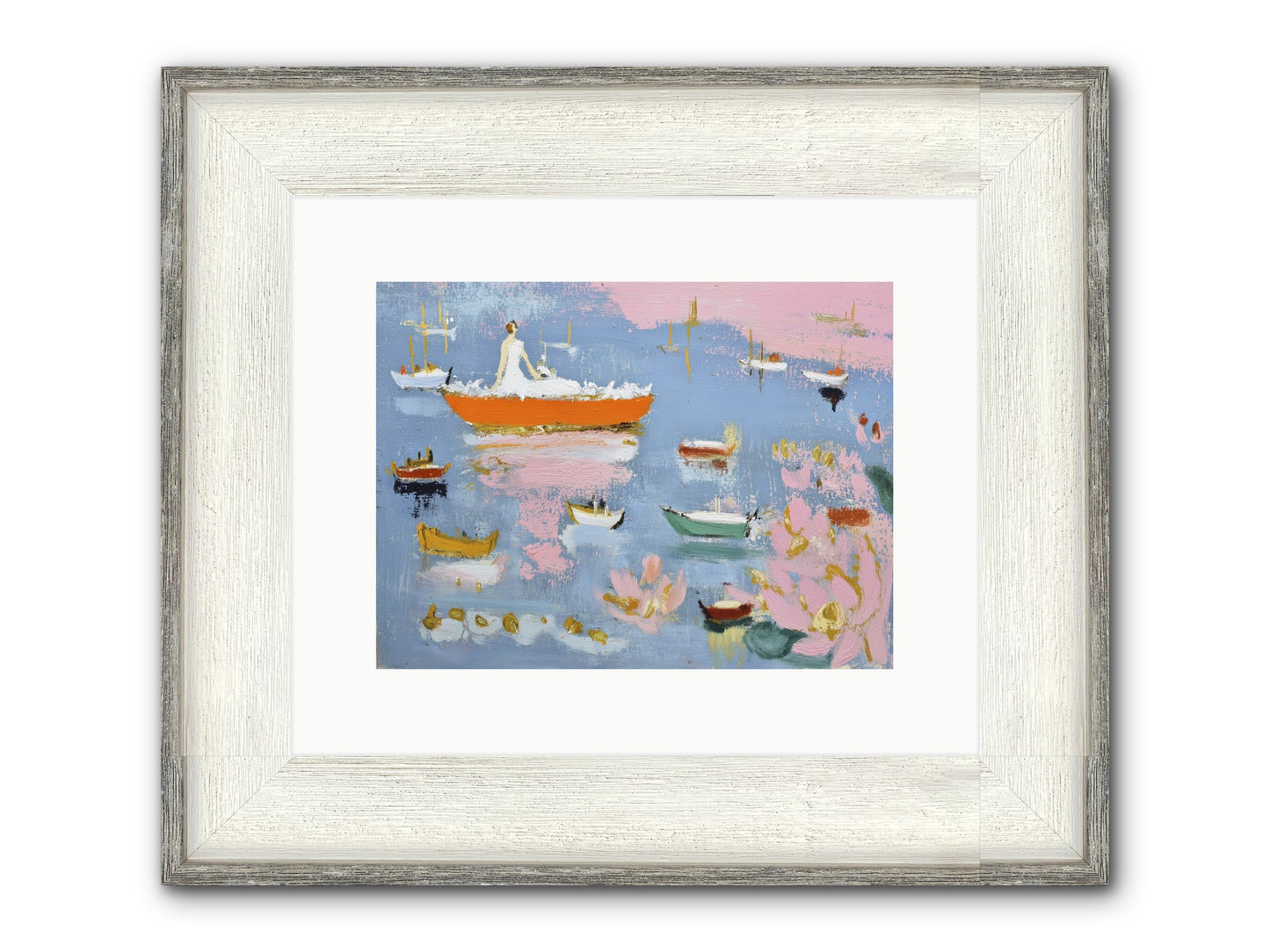 Ocean's Lullaby Framed Print - Driftwood White 12x9