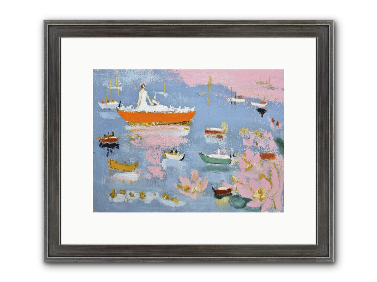 Ocean's Lullaby Framed Print - Slimwoods Black/Silver 12x9